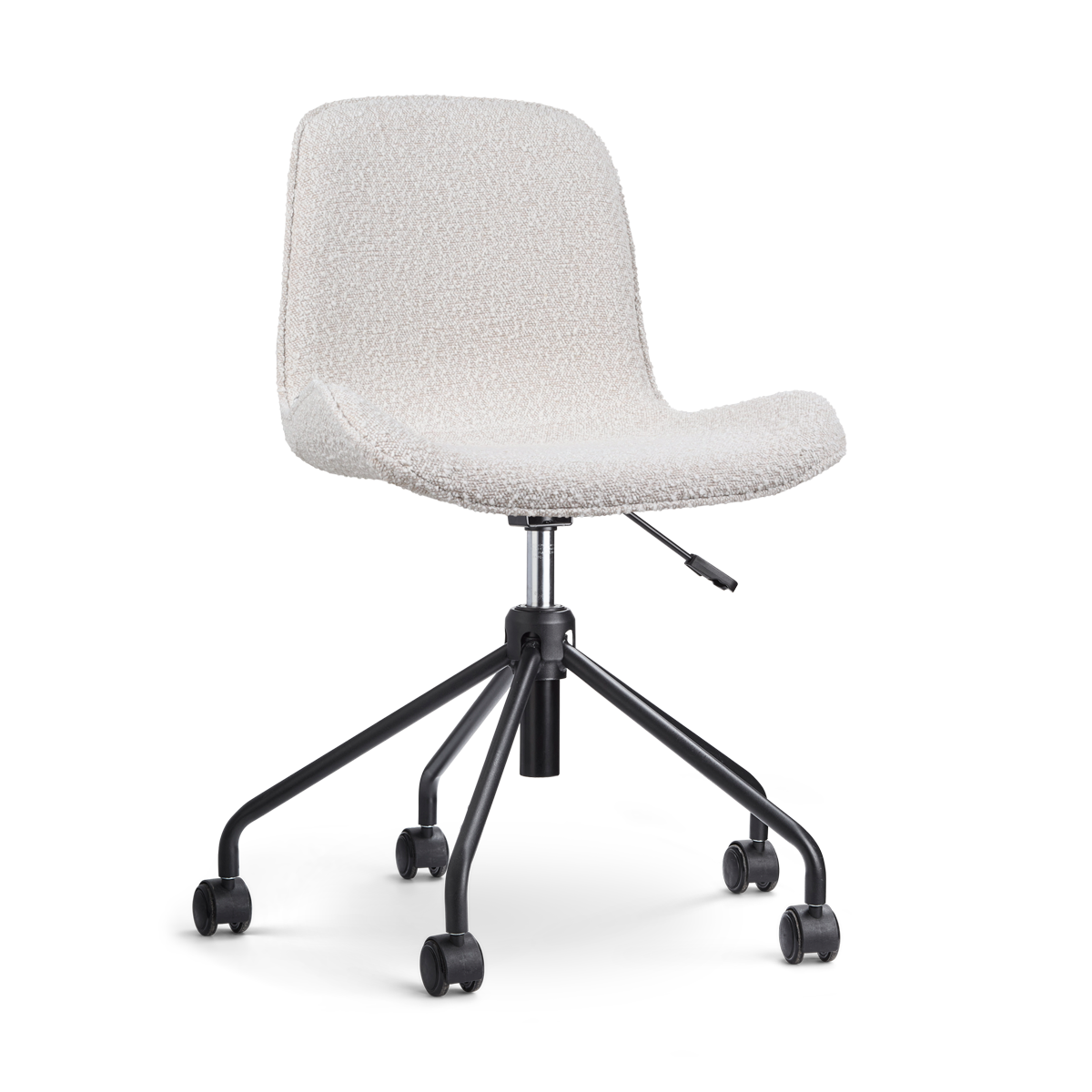 Bureaustoel Nout-Fé bouclé beige - zwart onderstel