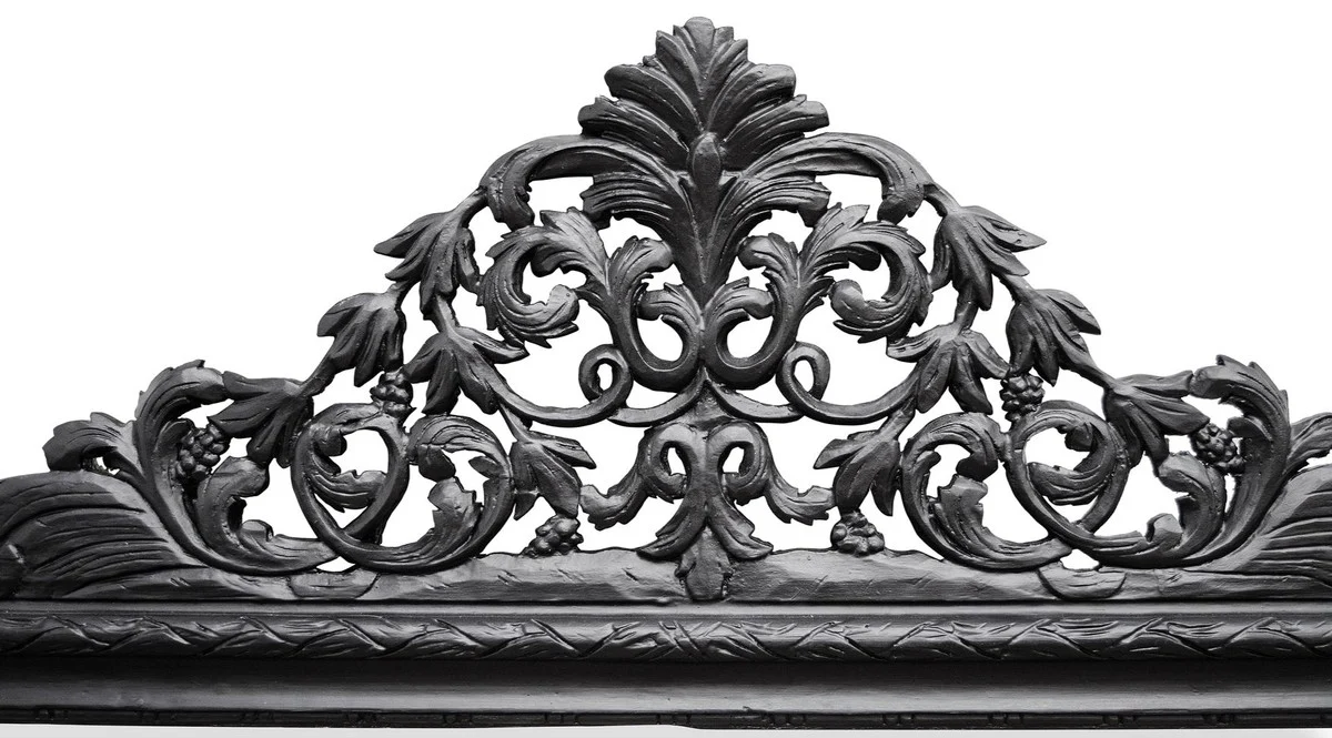 Baroque wall mirror black 190 x H. 155 cm - living room mirror in baroque style