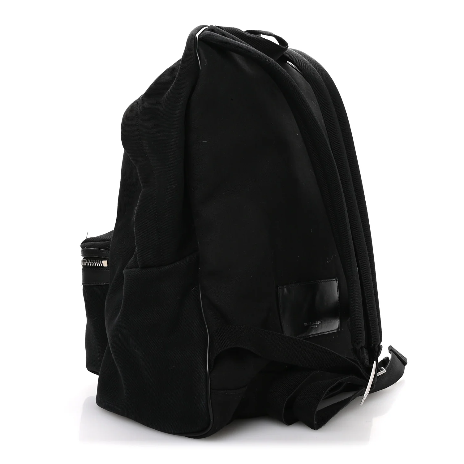 Canvas Signature Embroidered City Backpack Black - Top Club