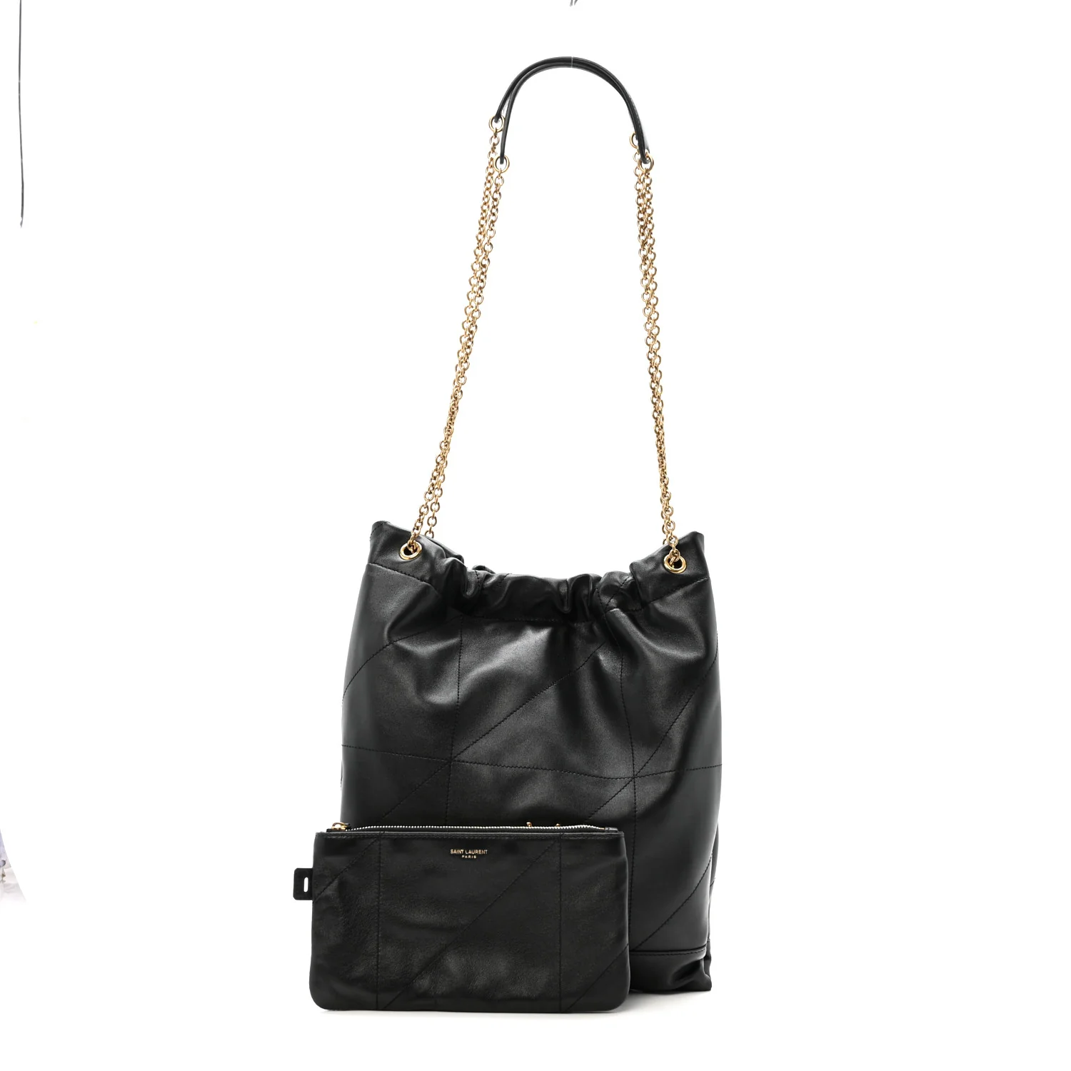 Lambskin Matelasse Monogram Medium Jamie 4.3 Pochon Black - Top Club