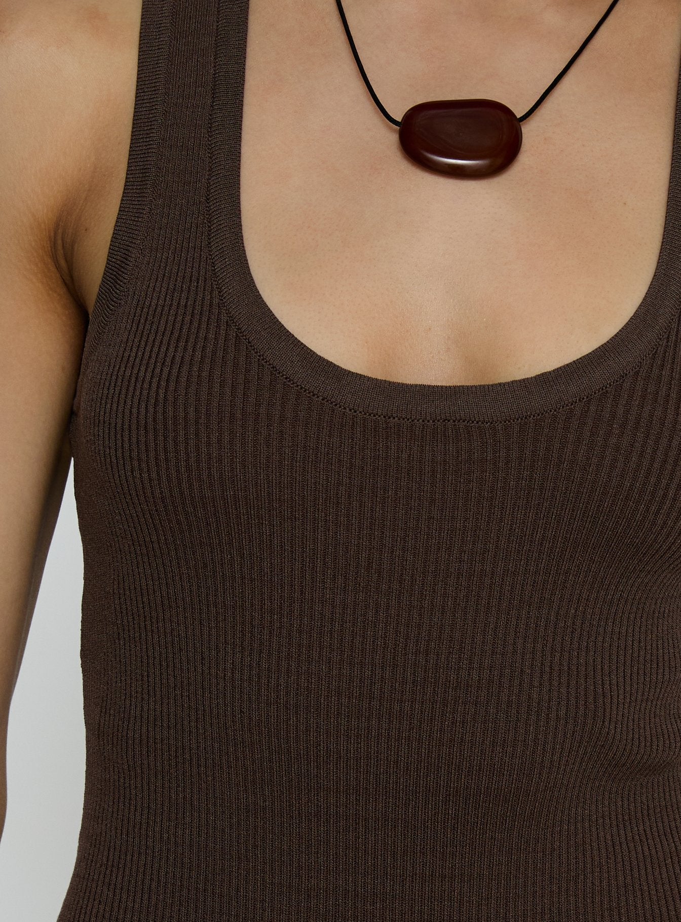 Micka Scoop Mini Dress Brown