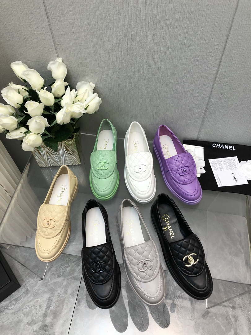 Chanel Women's G45474 Fashion Loafers Moccasins Lambskin C90403 - Sneaker Replica Workshop