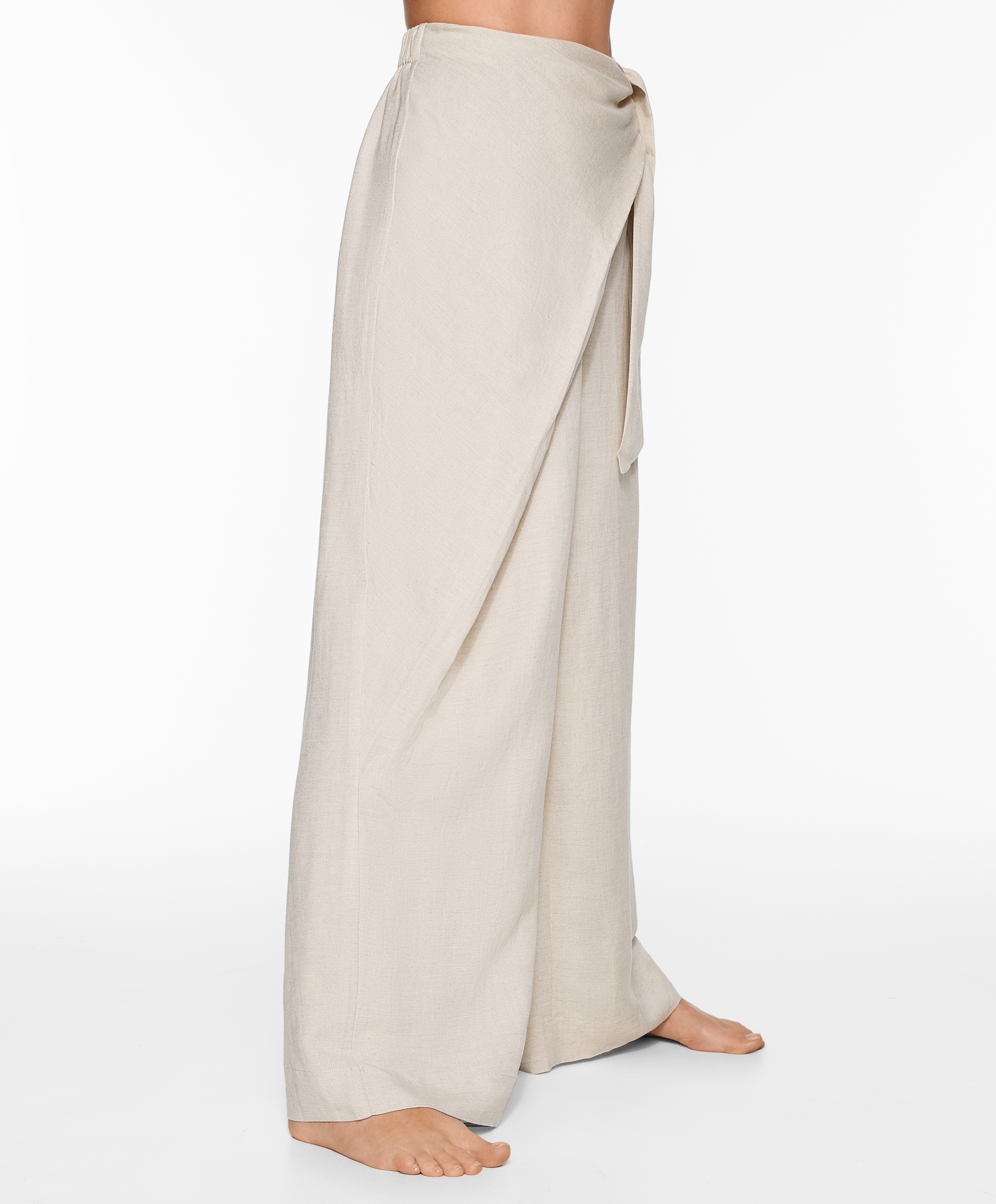 OYSHO Wrap trousers with linen