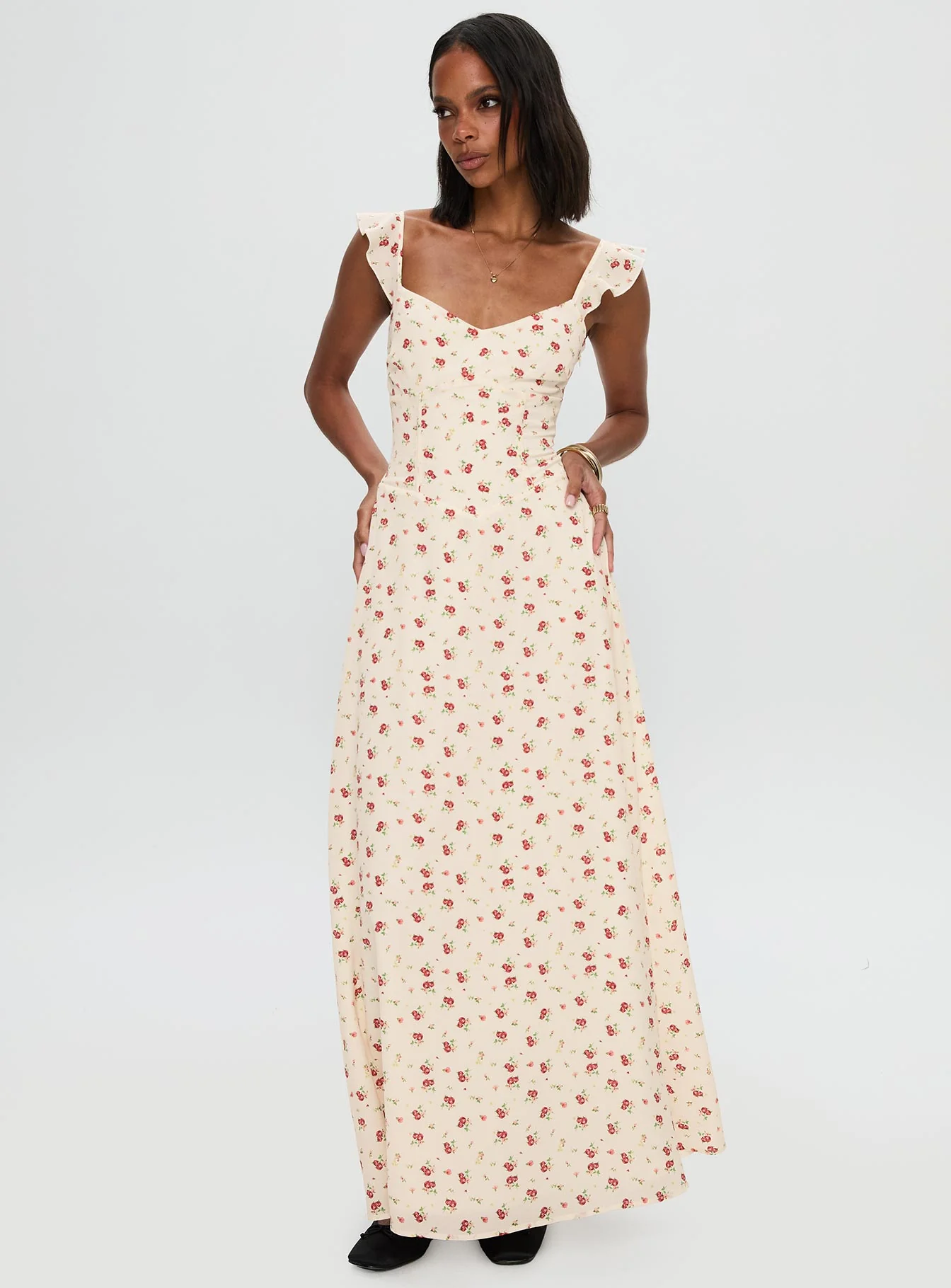 Maryana Maxi Dress Cream / Multi