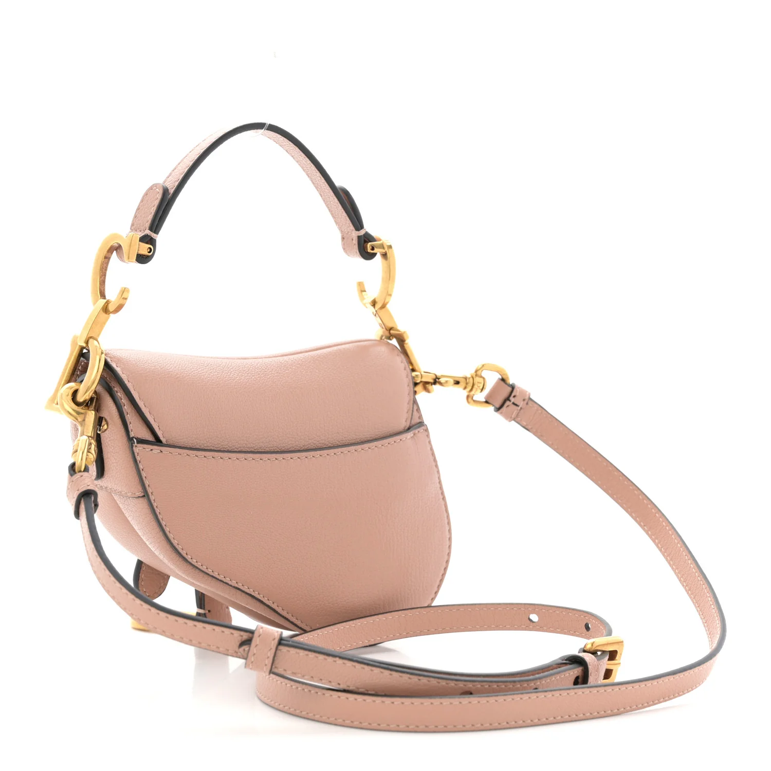 Goatskin Micro Saddle Bag Rose Des Vent - Top Club