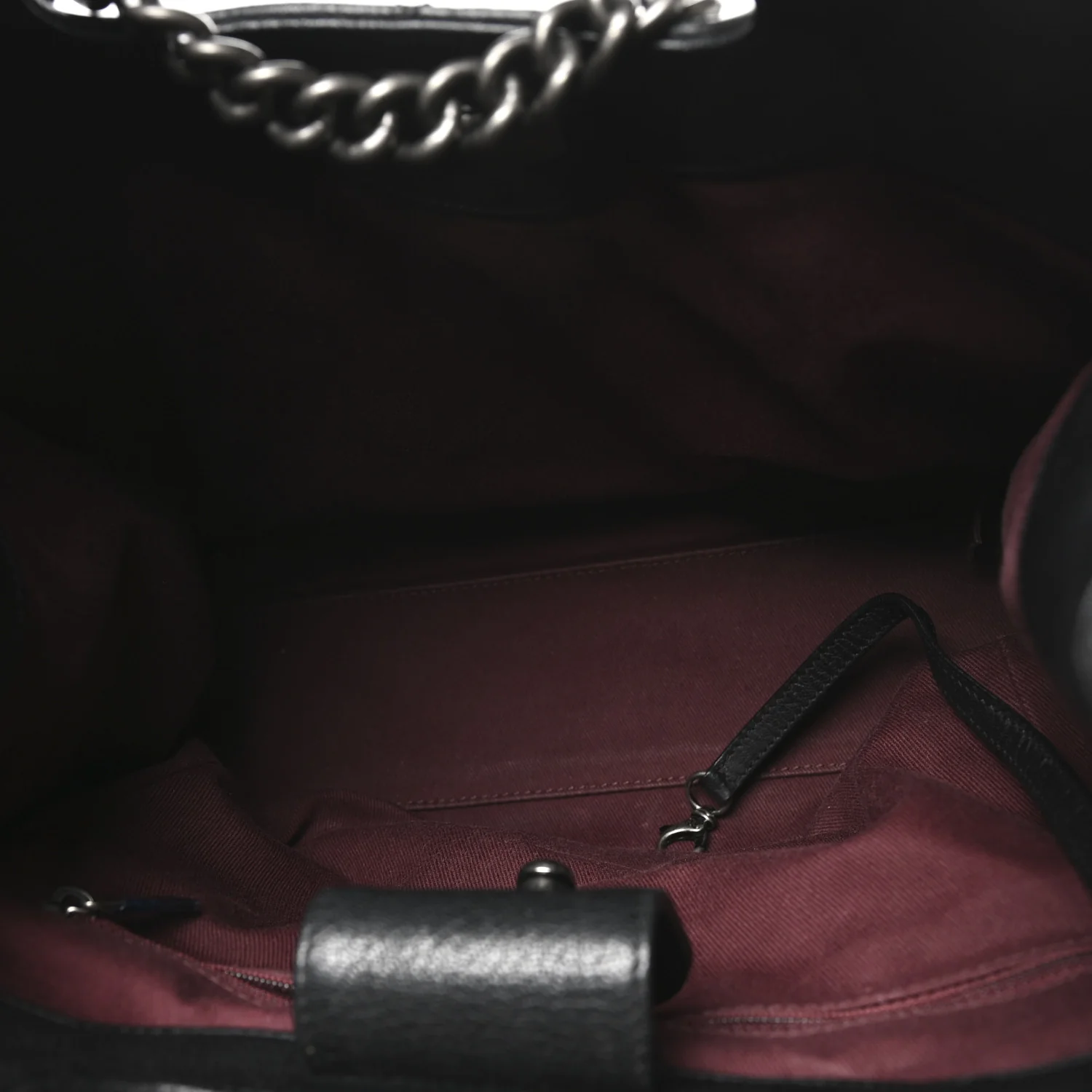 Goatskin Quilted Small Perfect Edge Shopping Tote Black - Top Club