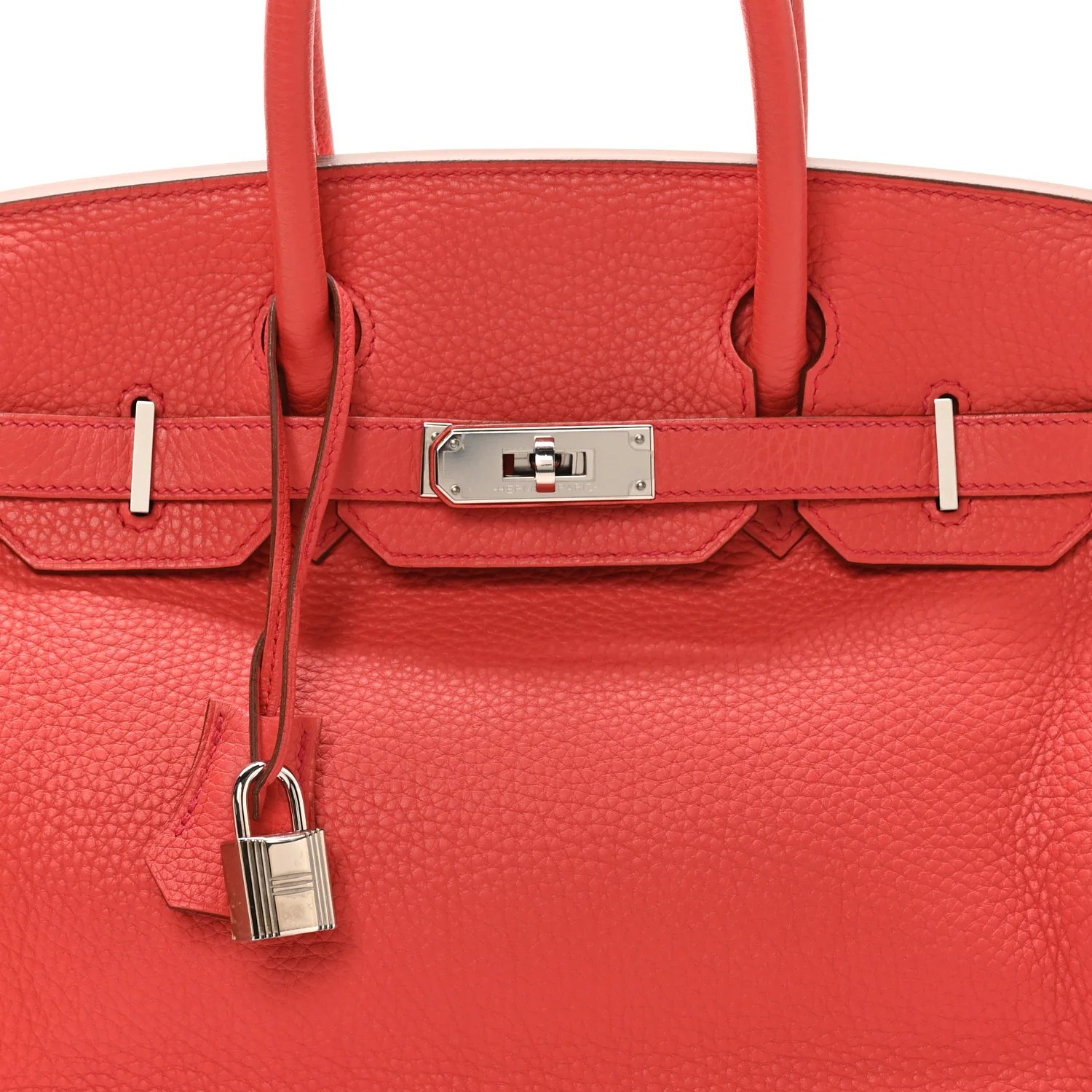 Taurillon Clemence Birkin 30 Geranium - Top Club