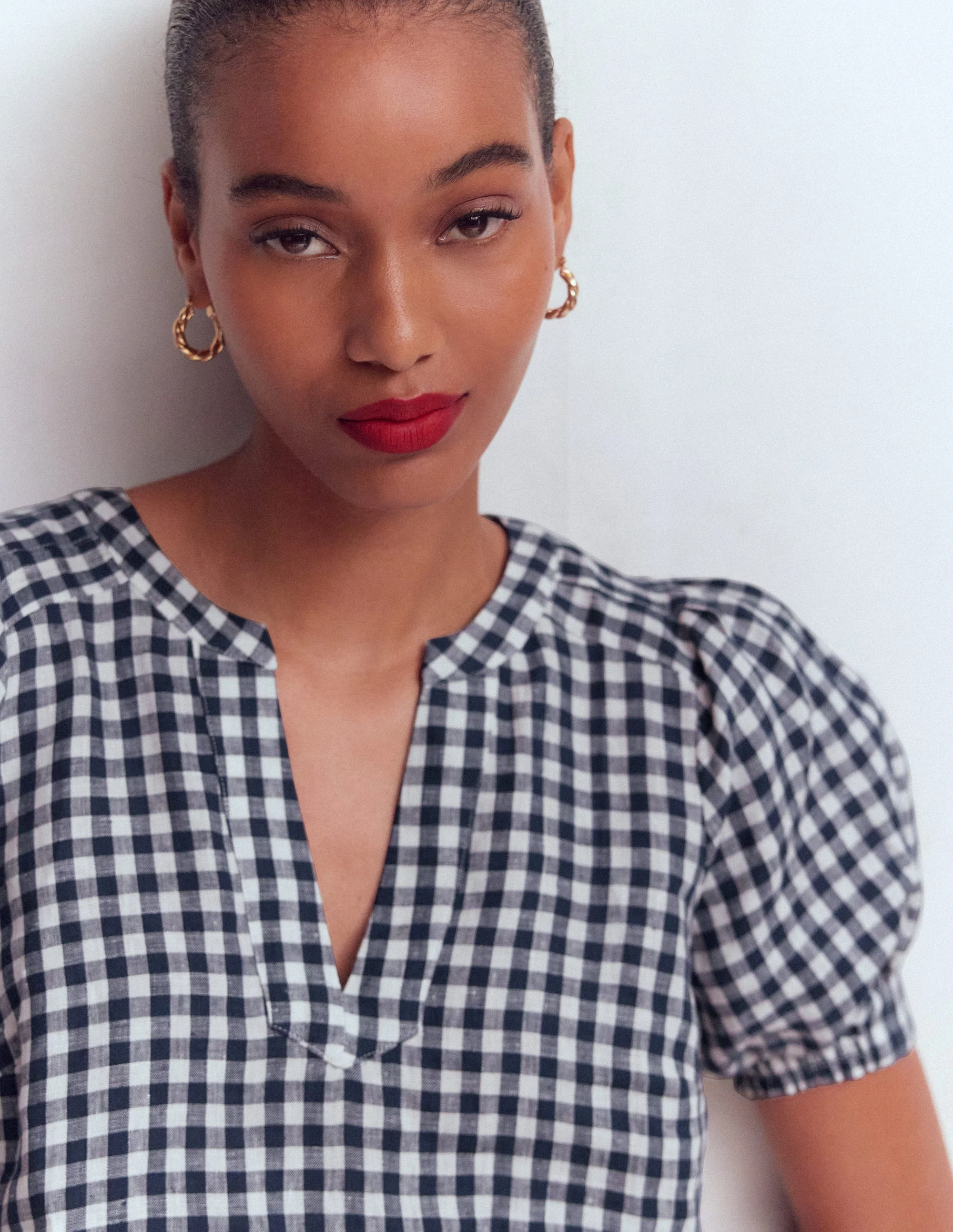 Rae Leinenoberteil-Navy, Vichykaros SS18G003