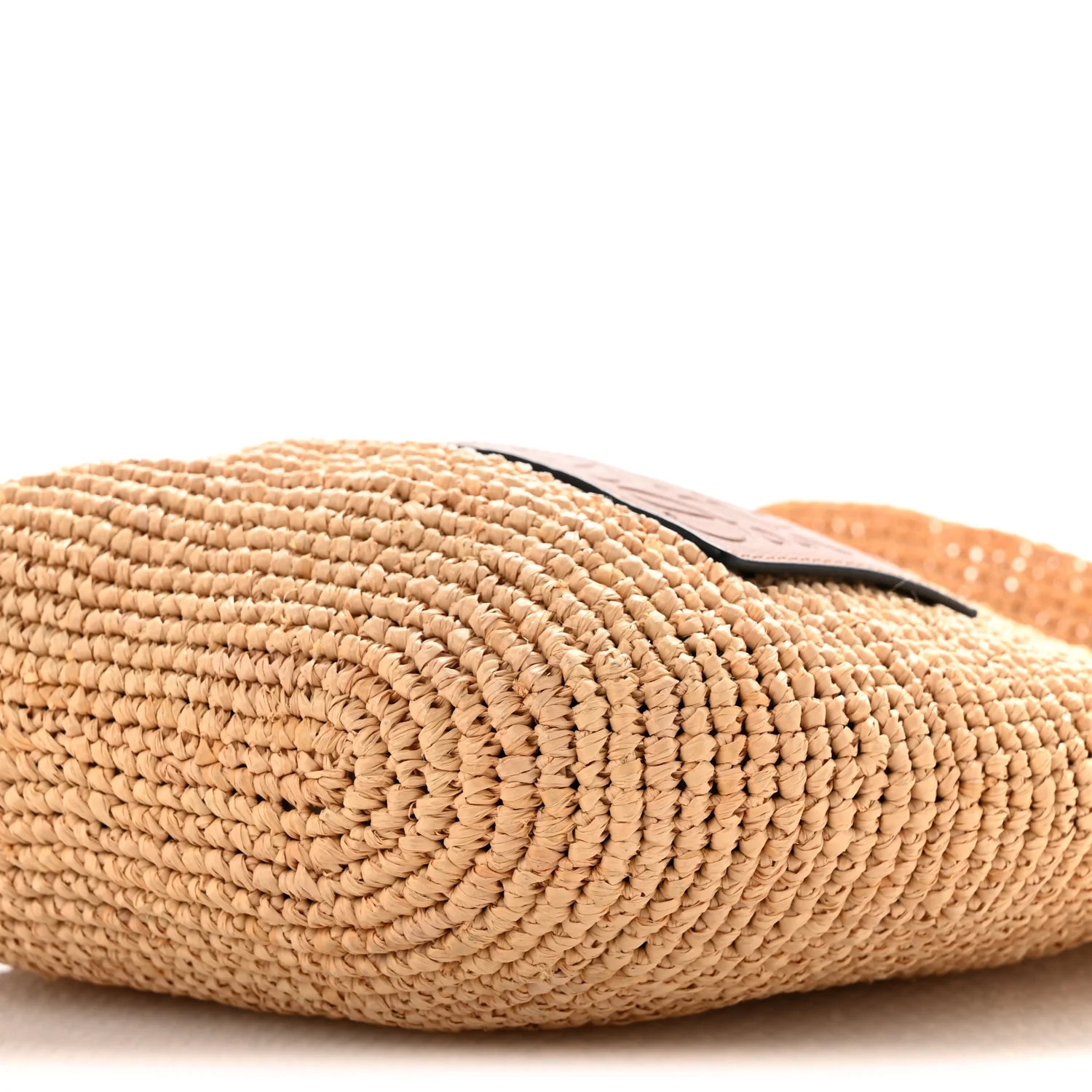 Raffia Mini Slit Tote Bag Natural Tan - Top Club