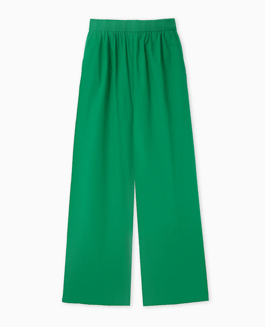 Pimkie Pantalon large en popeline taille élastiquée