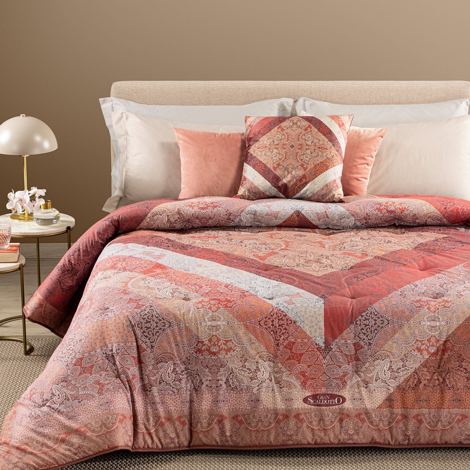 Plaid Matrimoniale Gran Scaldotto In Cotone Pettinato Regency Matrimoniale Bordeaux Caleffi