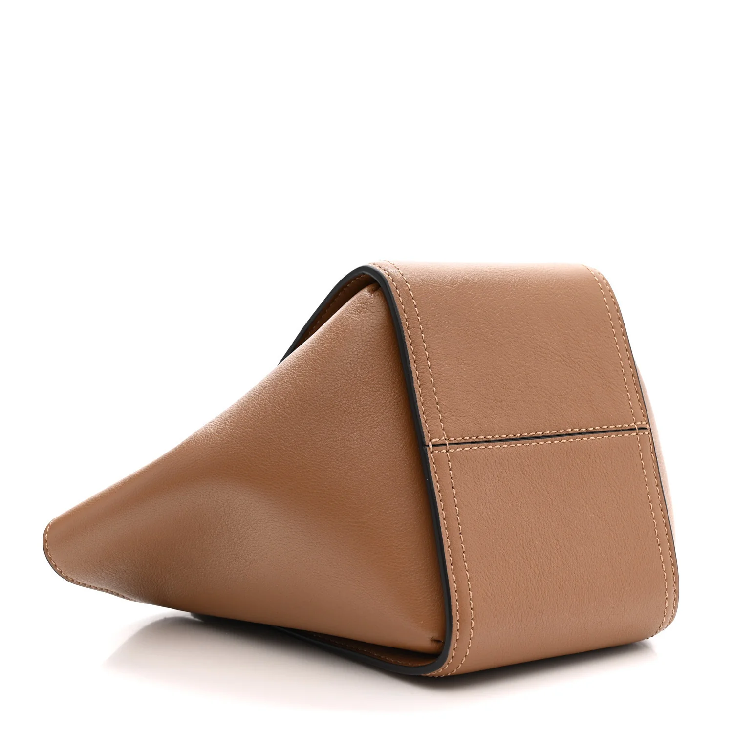 Silky Calfskin Mini Rider's Top Handle Bag Teak - Top Club