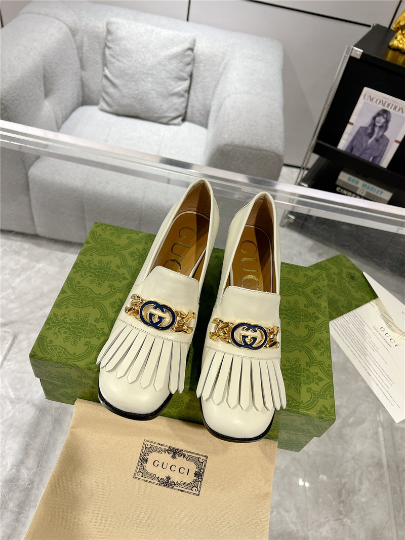 gucci interlocking double G mid-heeled loafers - Sneaker Replica Workshop