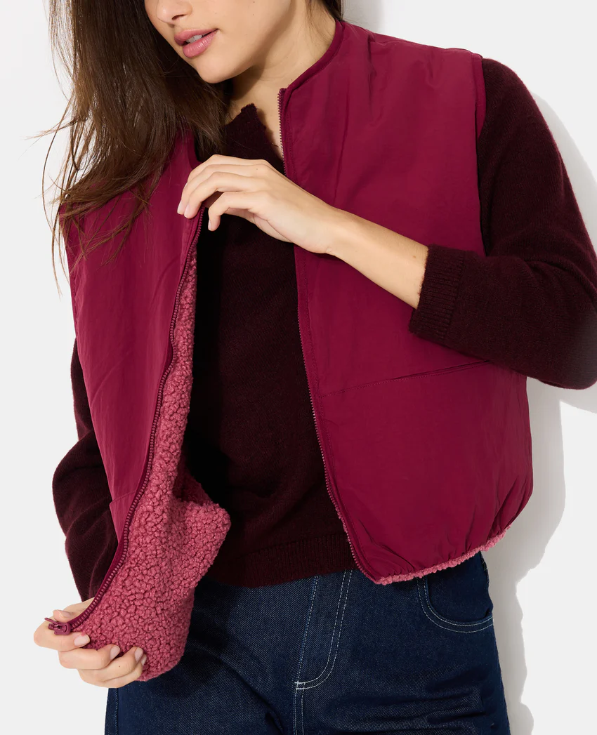Pimkie Veste sans manches réversible avec sherpa