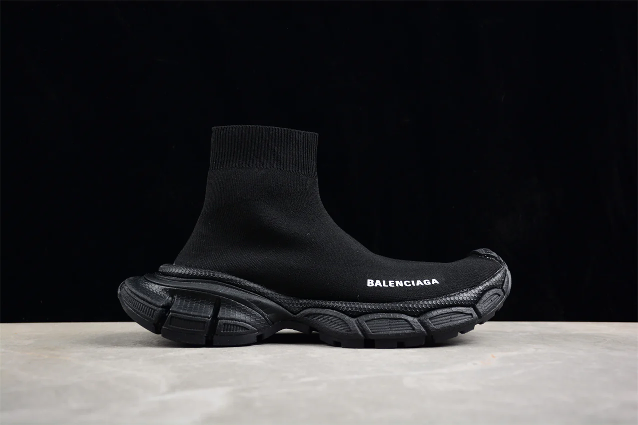 Balenciaga 3XL Sock – Triple Black - Sneaker Replica Workshop