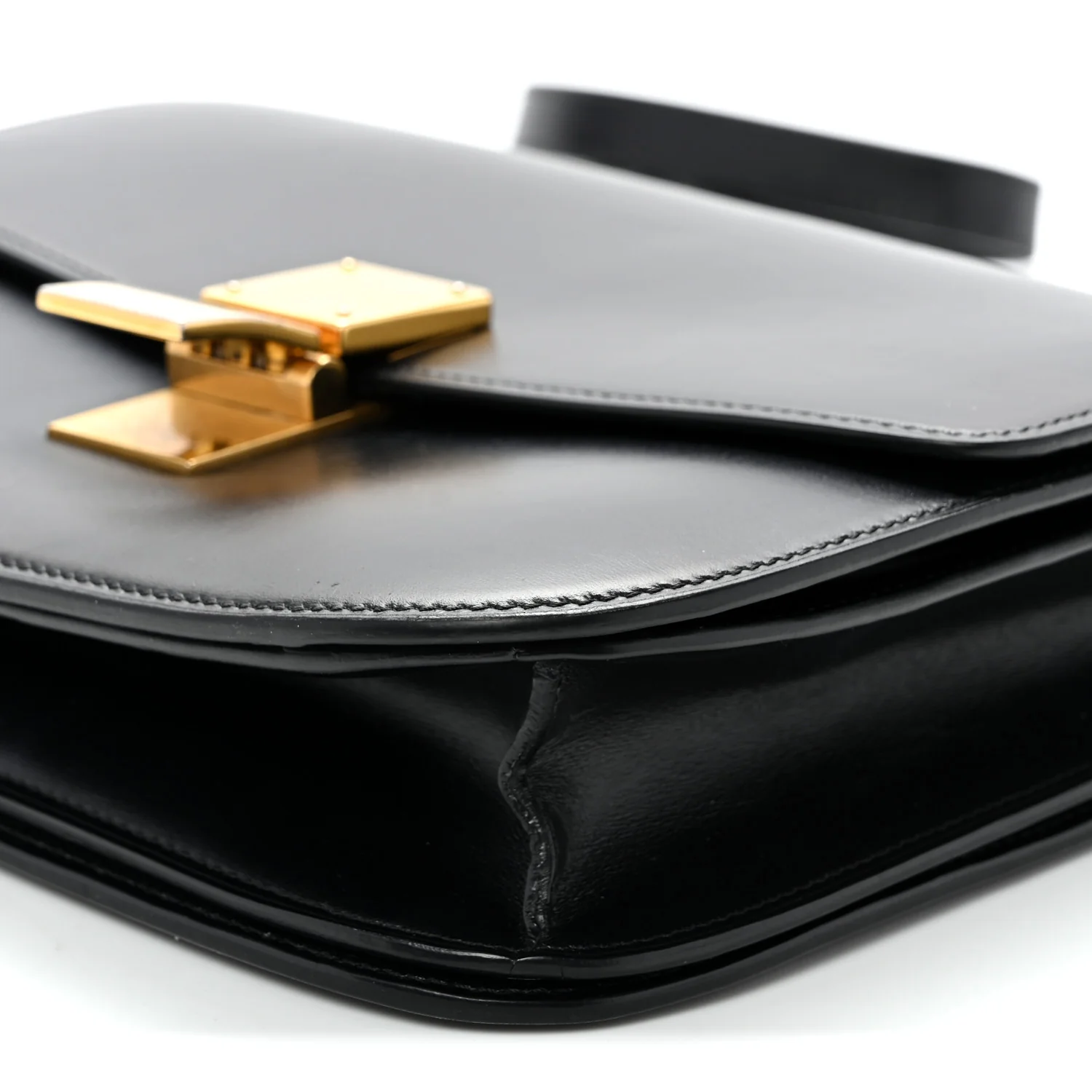 Box Calfskin Medium Classic Box Flap Bag Black - Top Club
