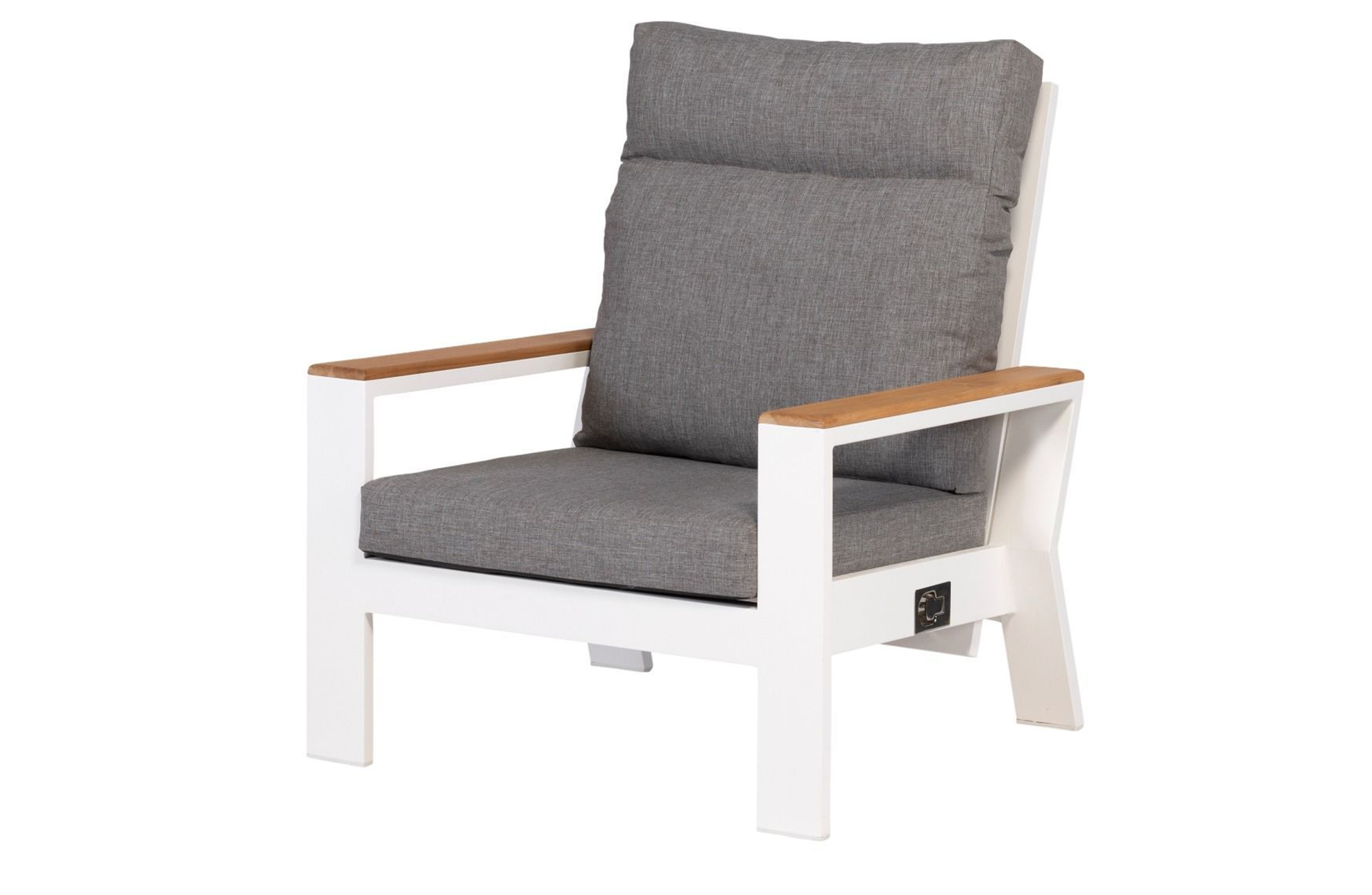 Valerie verstelbare tuinstoel teak - Wit