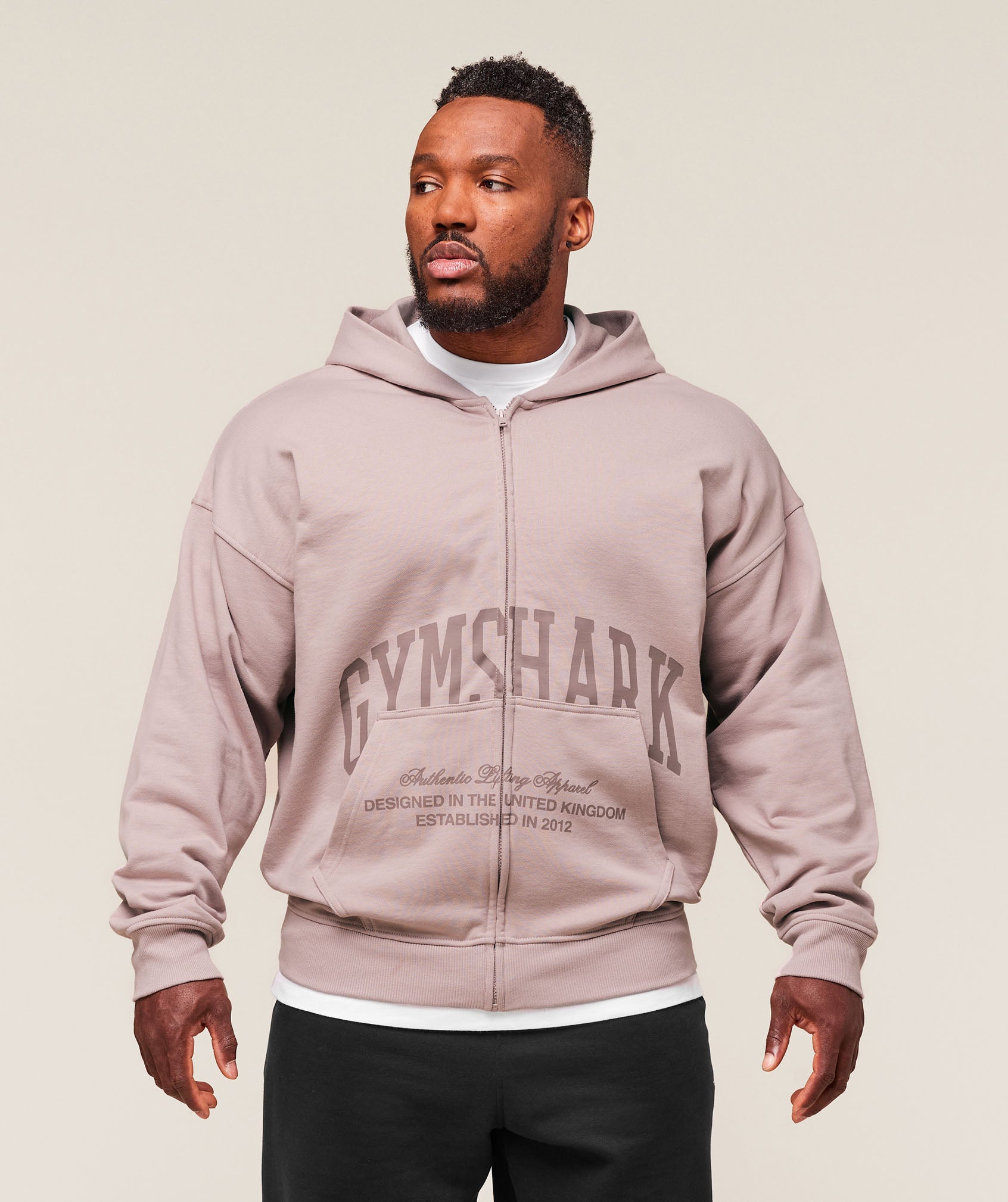 COACH Collegiate Script Zip Up Hoodie