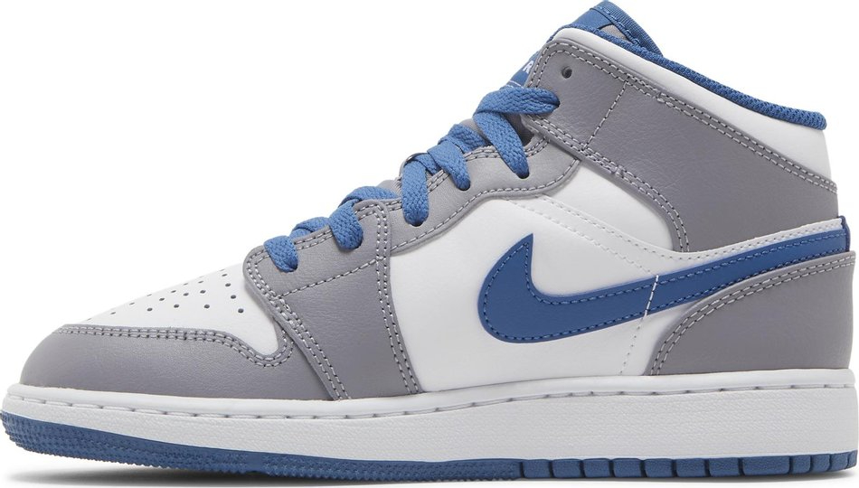 Air Jordan 1 Mid GS  Cement True Blue  DQ8423-014 - Sneaker Replica Workshop
