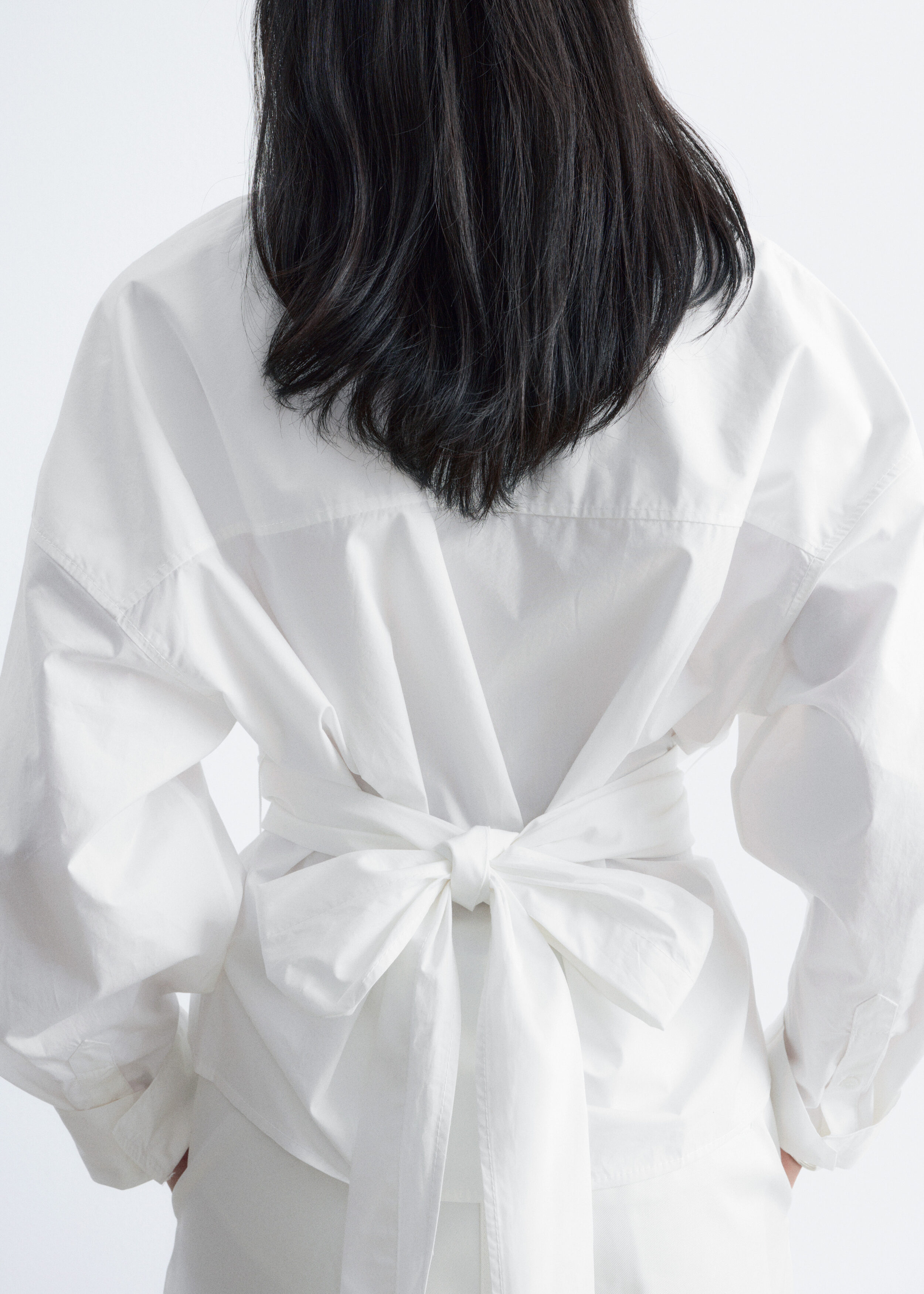 & Other Stories TIE-WAIST COTTON SHIRT