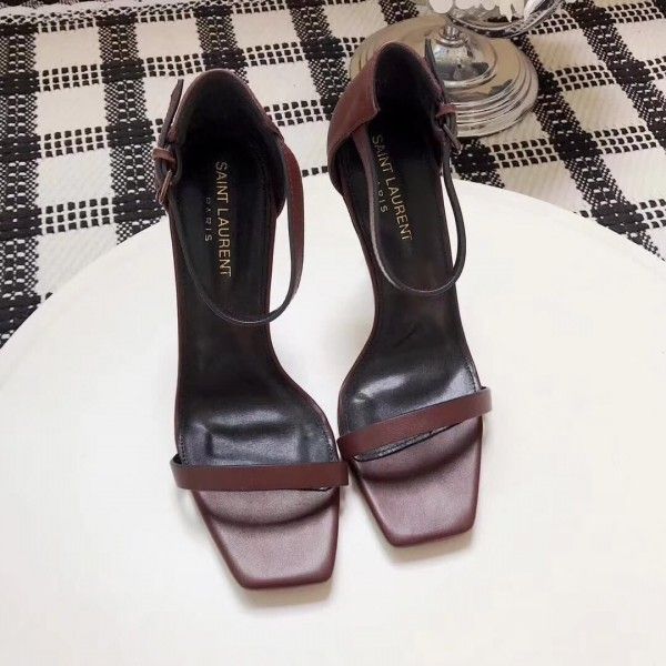 Saint Opyum 110mm Sandals Burgundy Leather - Top Club