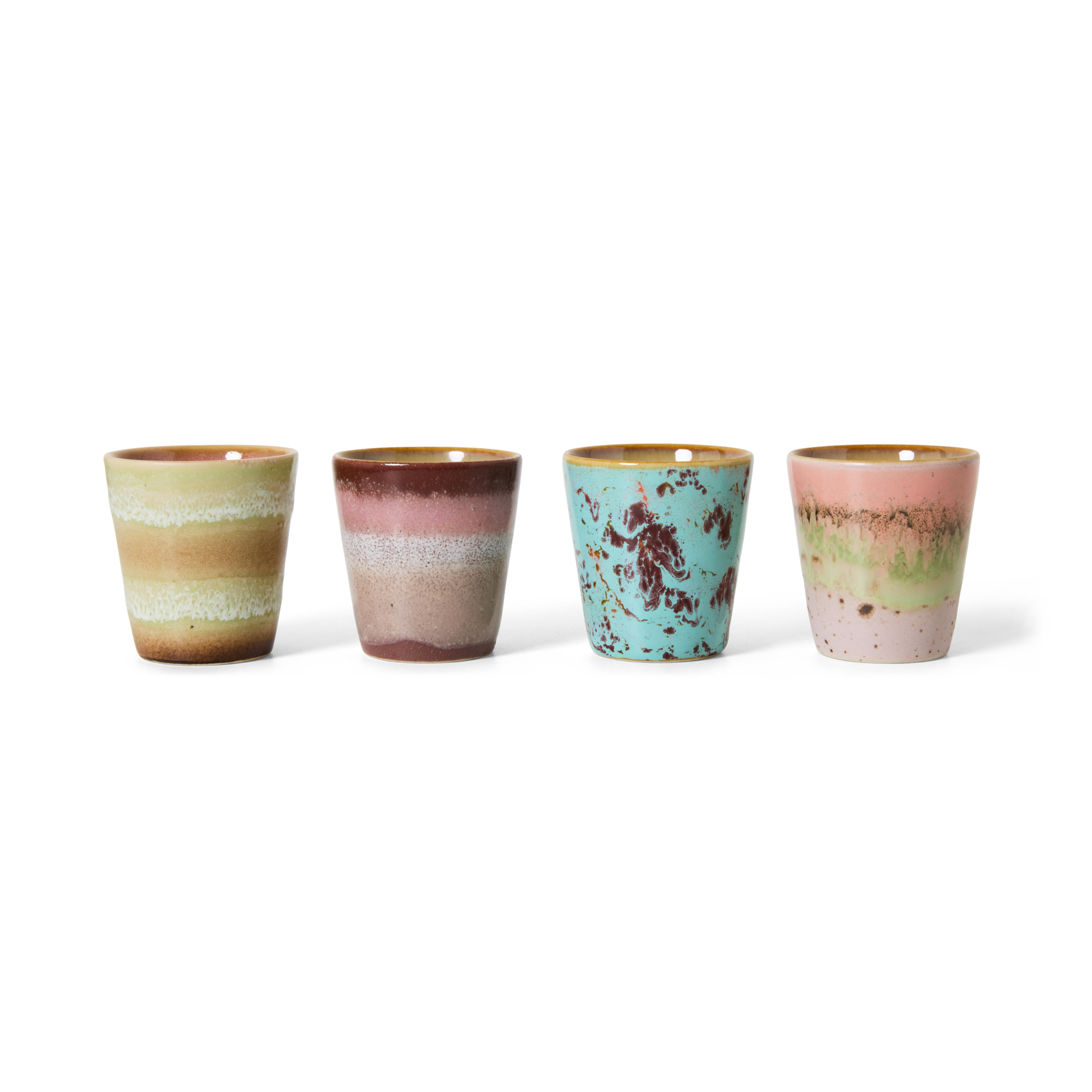 Servies 70's Ceramics ristretto mok Futurism - set van 4