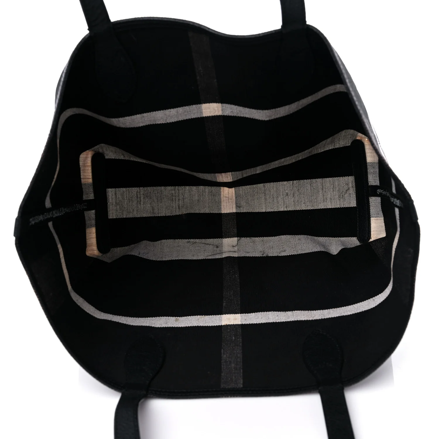 Coated Canvas Mega Check Medium Doodle Tote Black White - Top Club