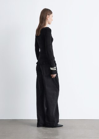 & Other Stories LONG-SLEEVE RIBBED TOP