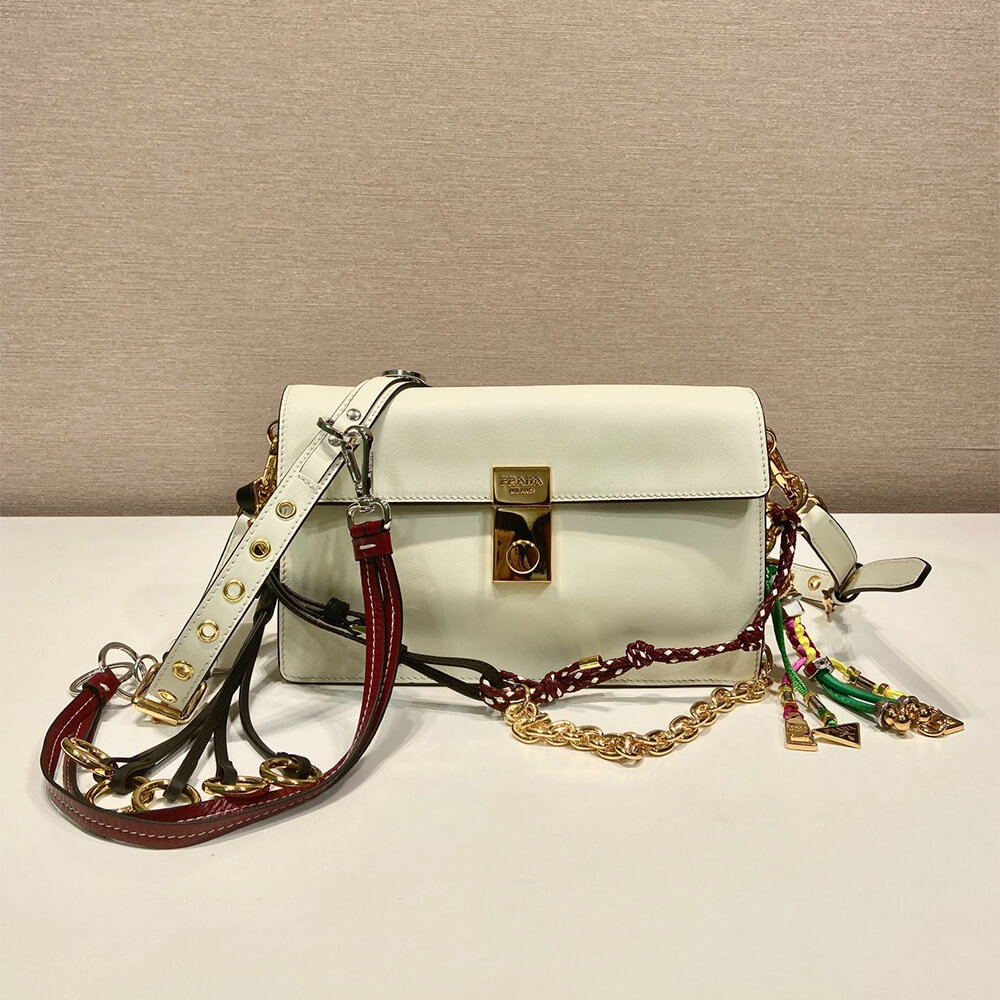 Prada Soft Sound small leather shoulder bag with charms(high-end grade) - Top Club