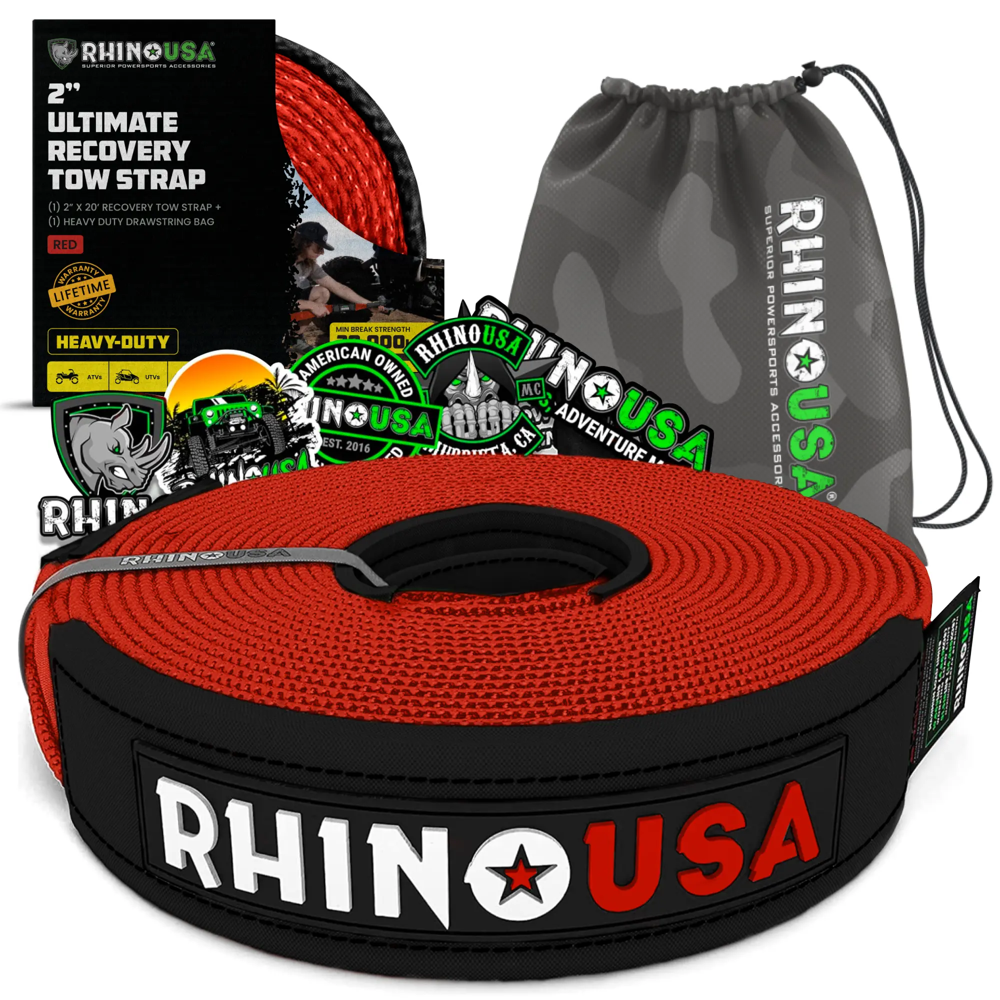 Rhino USA Ultimate Recovery Tow Strap 2