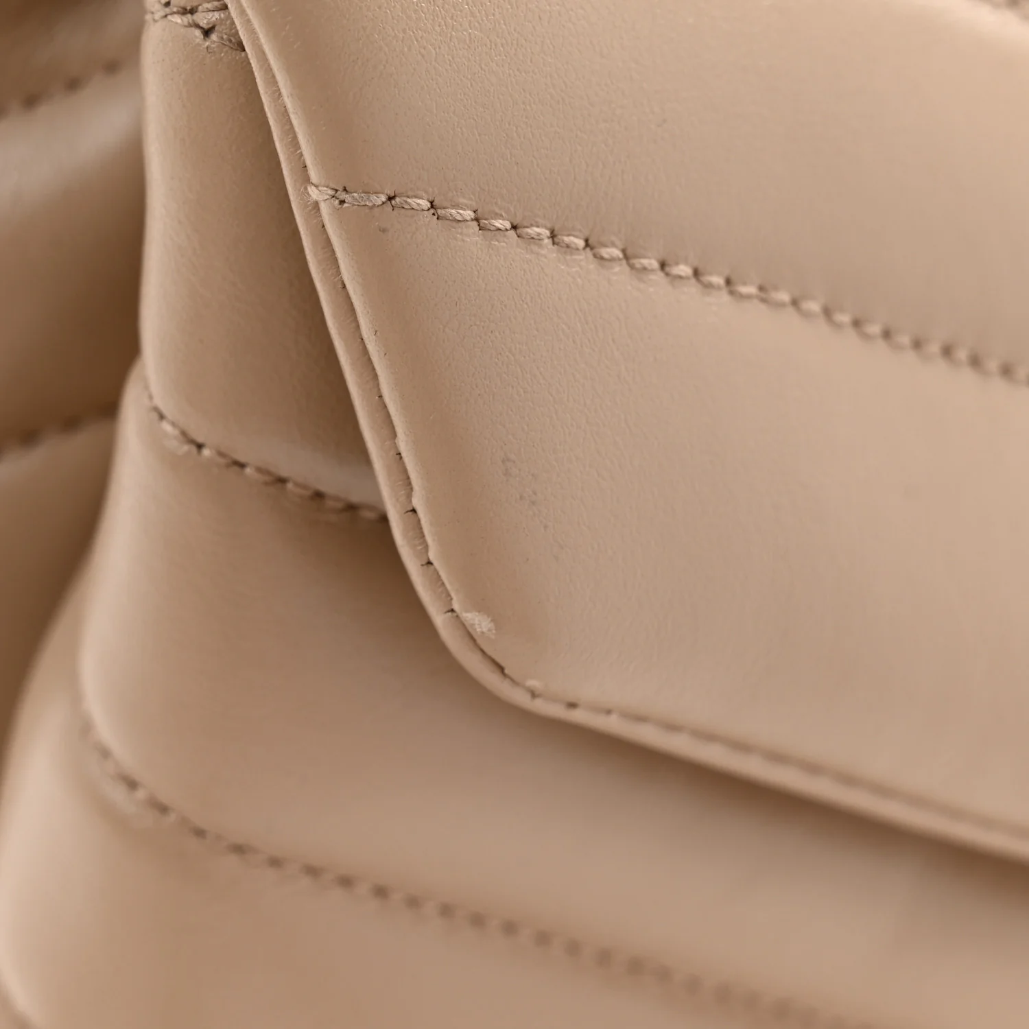 Calfskin Y Quilted Monogram Small Loulou Chain Satchel Dark Beige - Top Club