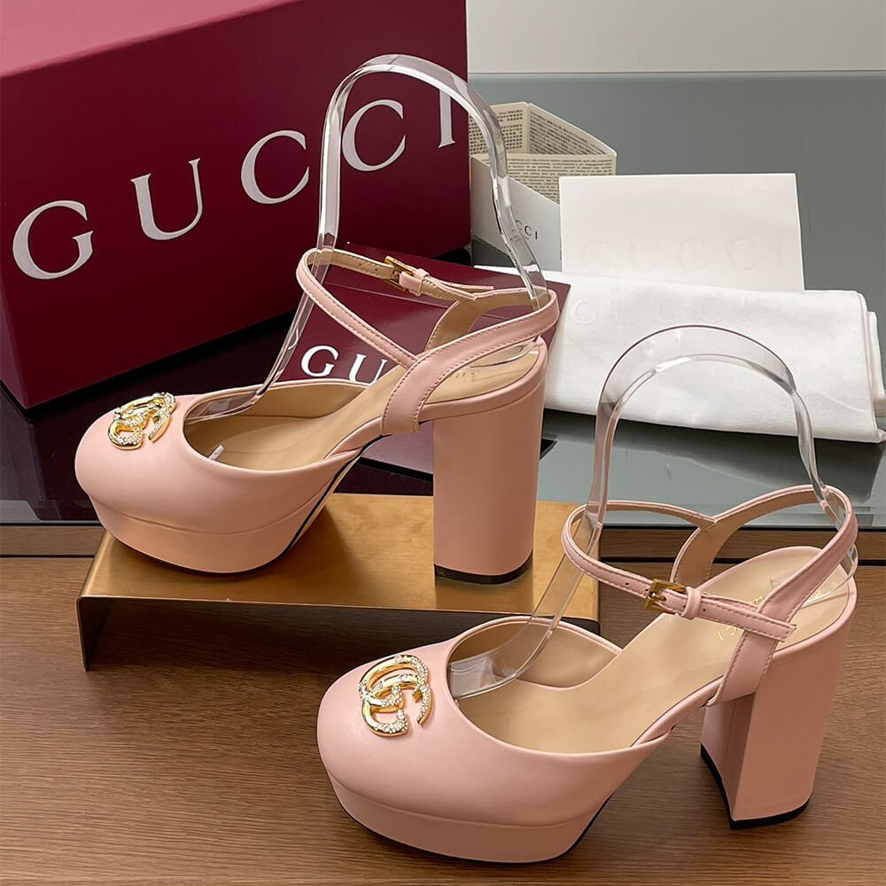 GUCCI Women s platform pump with crystal Double G - Top Club