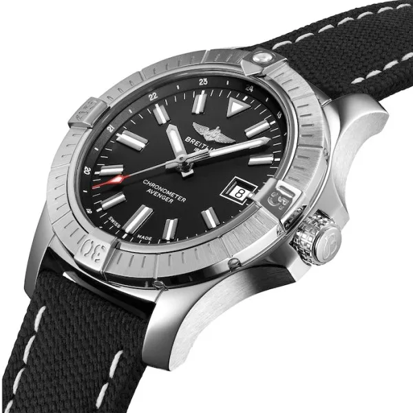 Breitling Avenger Men Automatic Black Fabric Watch A17318101B1X2