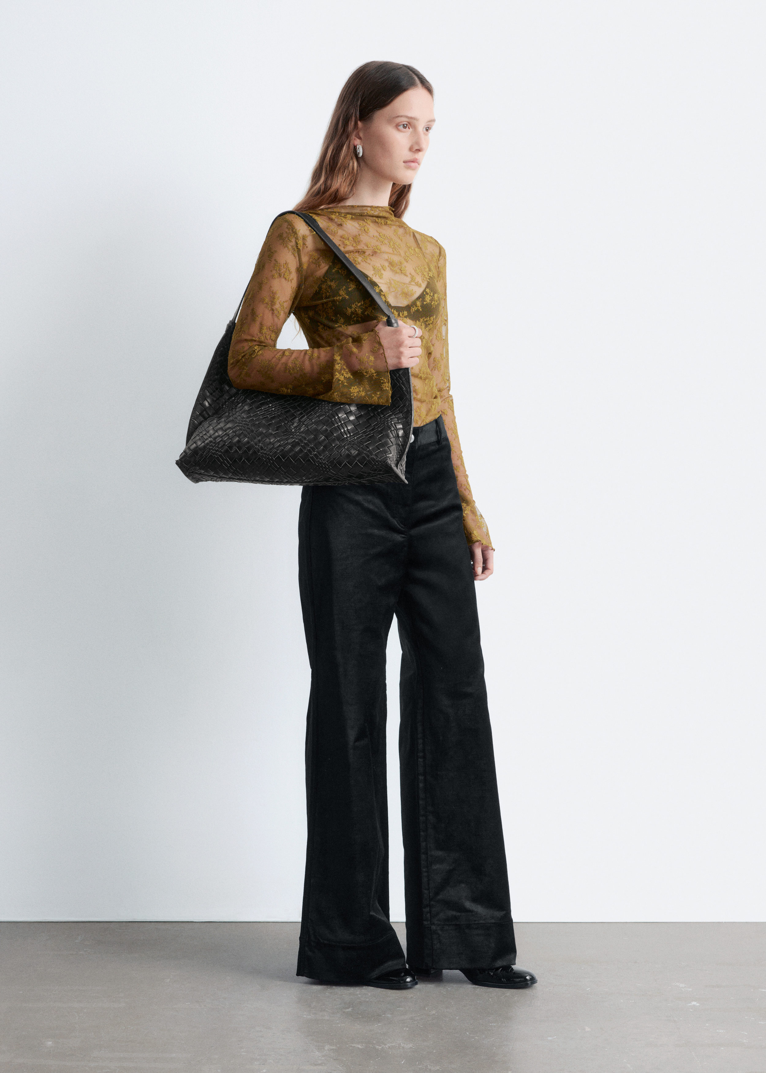 & Other Stories FLARED VELVET TROUSERS