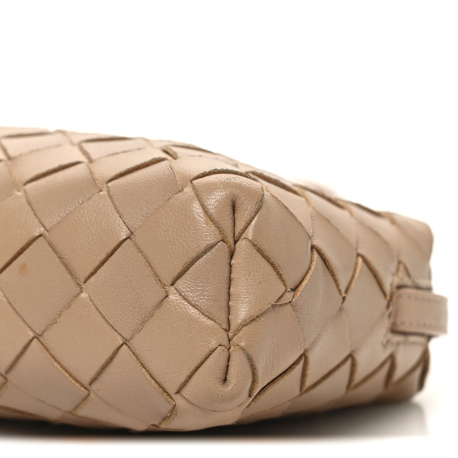 Nappa Intrecciato Nodini Mini Crossbody Almond - Top Club