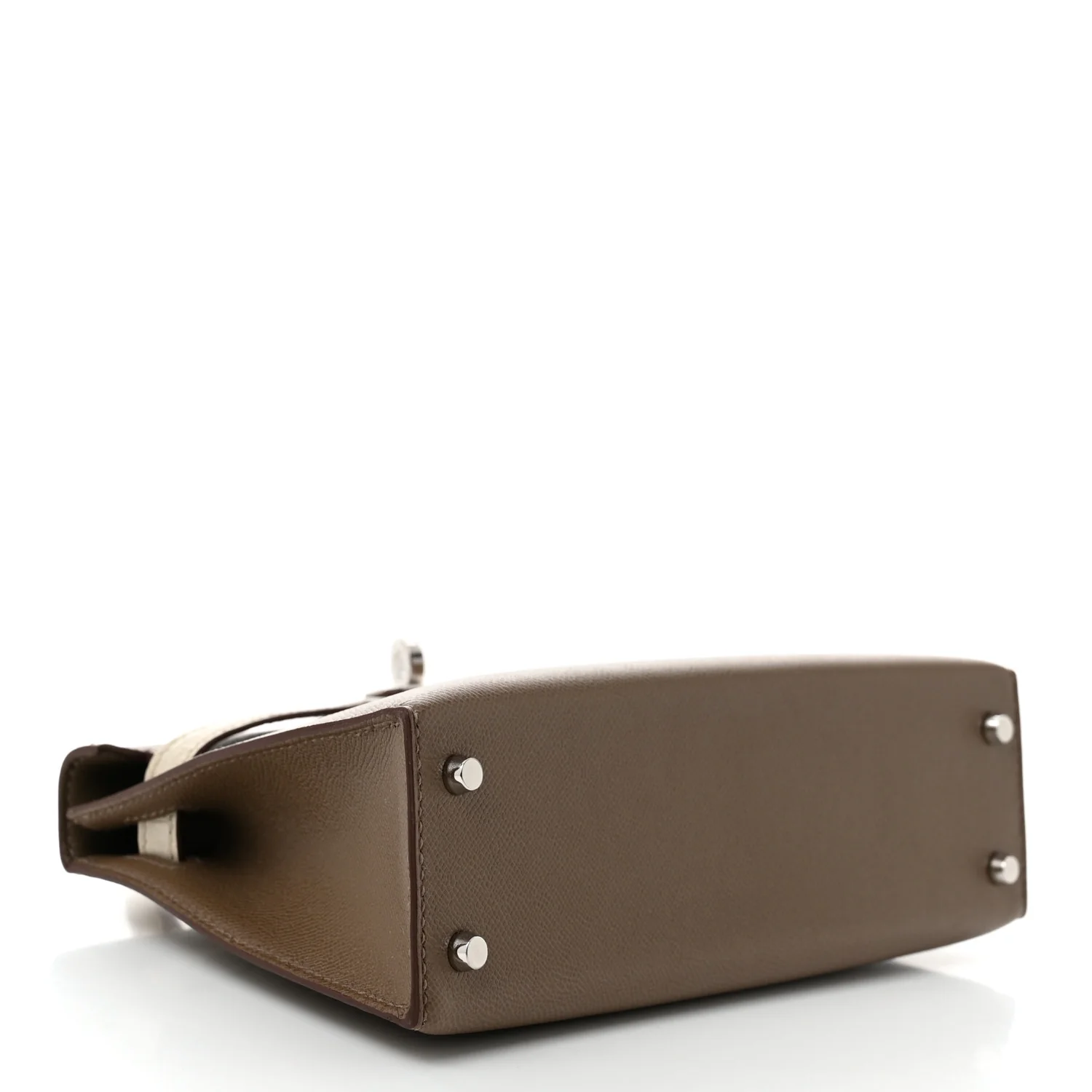 Madame Calfskin Matte Alligator Mini Kelly Sellier Touch 20 Etoupe Beton - Top Club