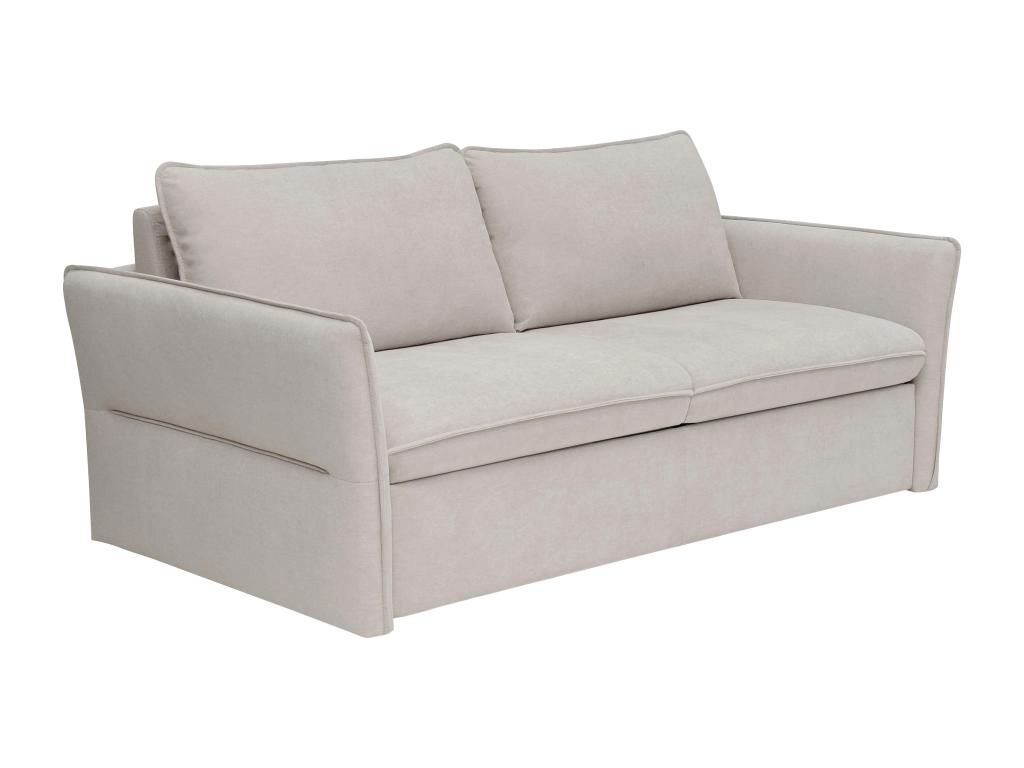 Sofá cama de 3 plazas de apertura rápida de tela beige - Cama de 140 cm CELTARI