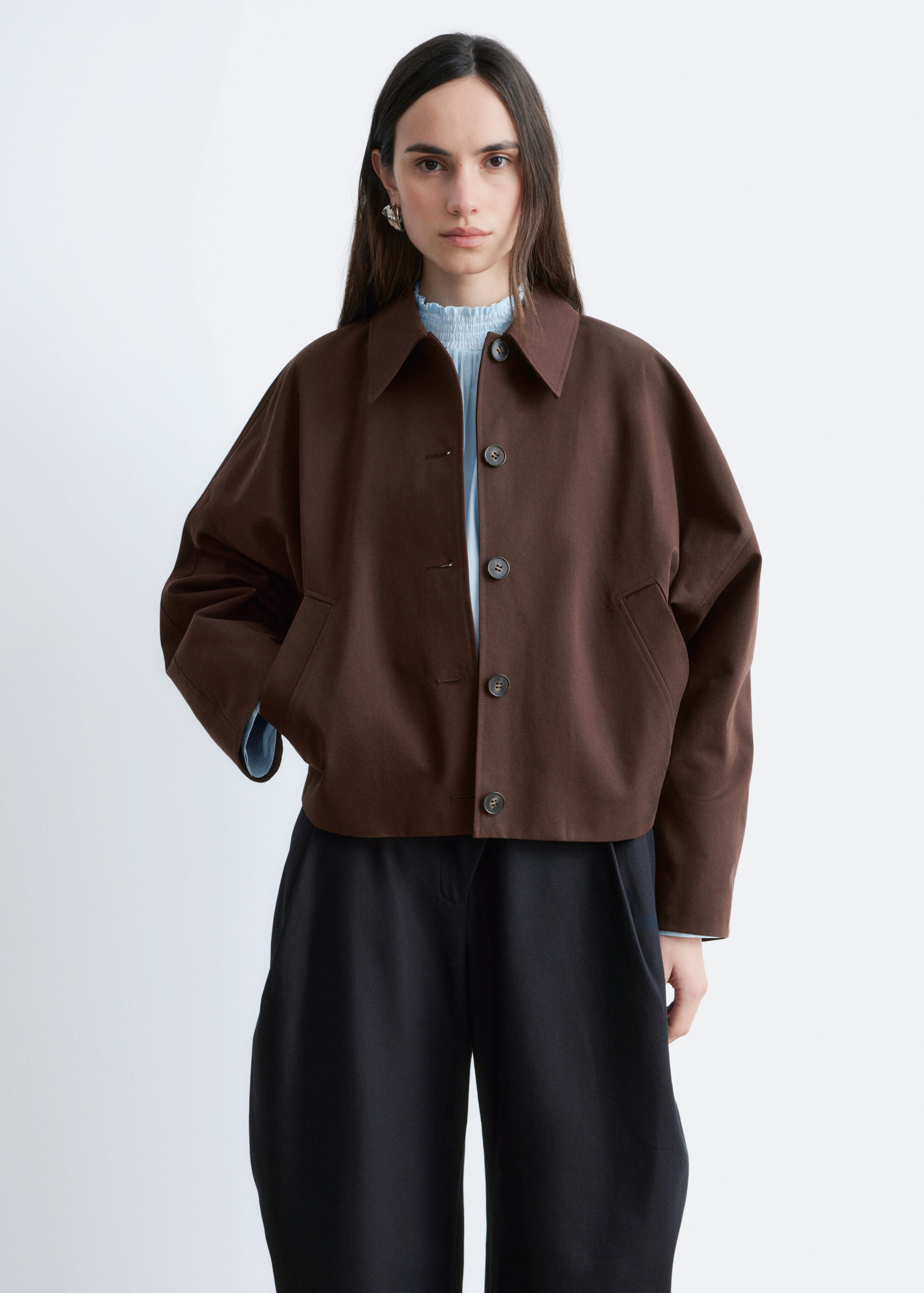 & Other Stories BOXY COTTON JACKET