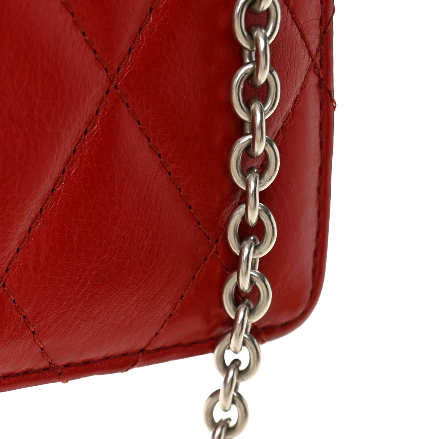 Shiny Buffalo Quilted Darley Shoulder Bag Red - Top Club