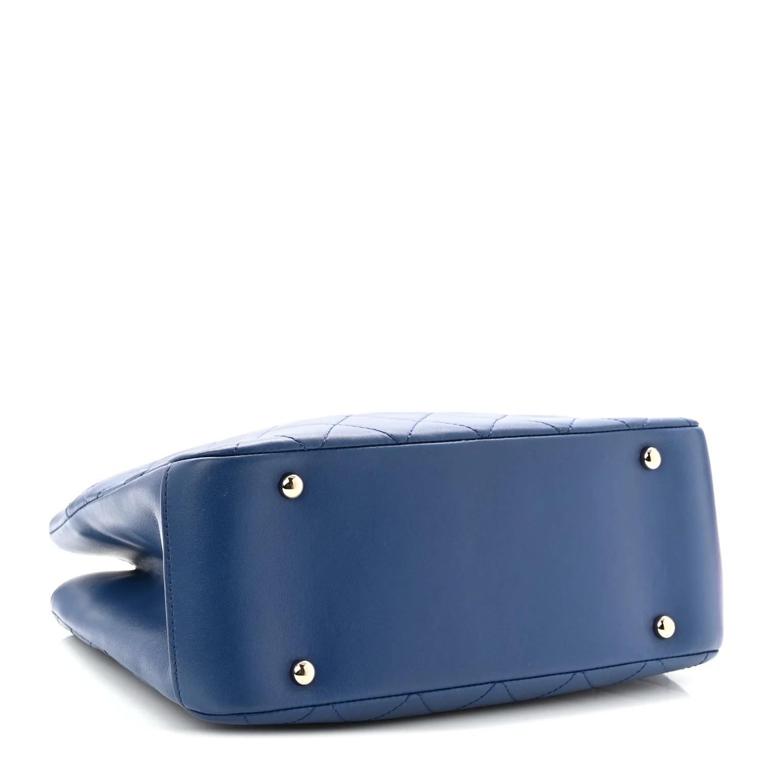 Lambskin Carry Chic Shopping Tote Blue - Top Club
