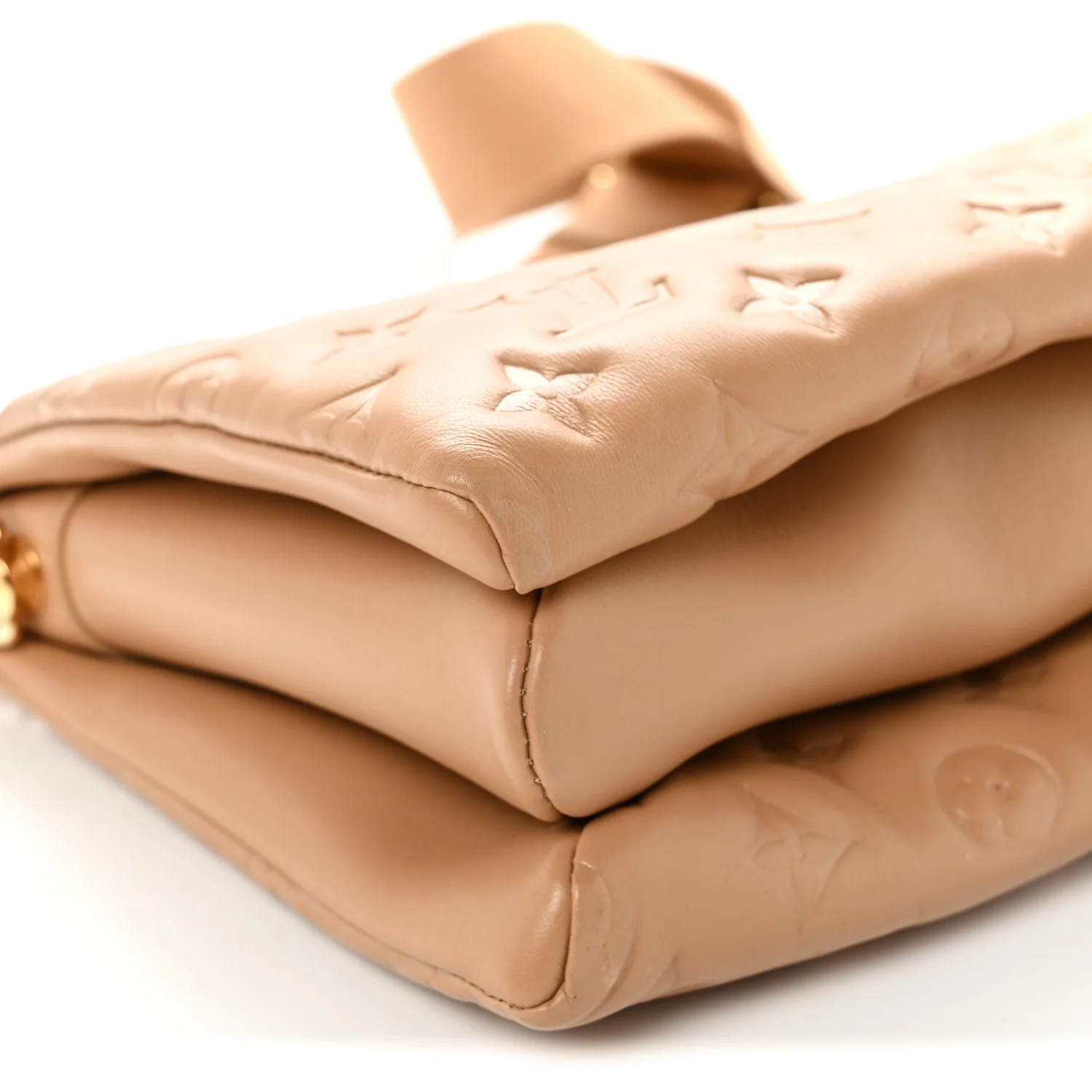 Lambskin Embossed Monogram Coussin PM Camel - Top Club