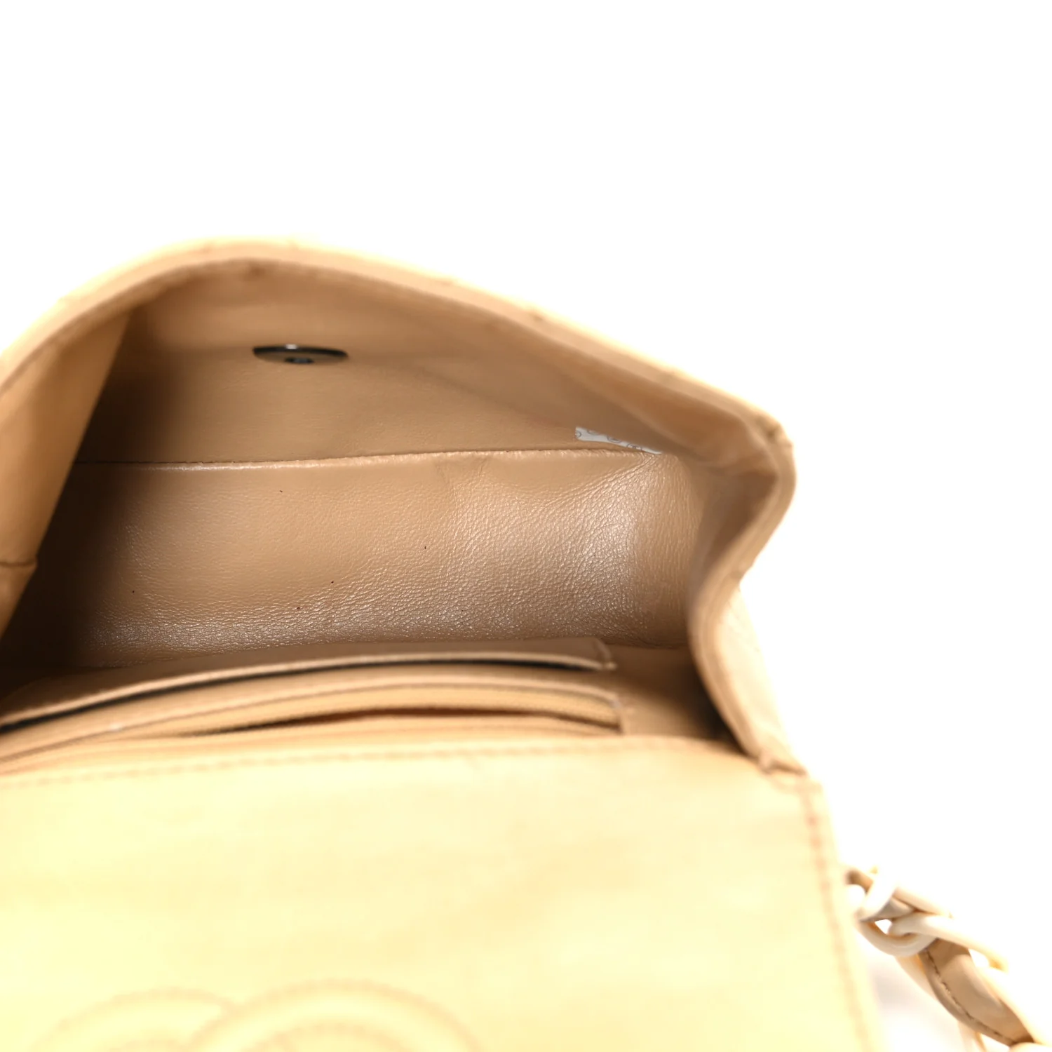 Lambskin Quilted Bekko Resin Mini Square Flap Beige - Top Club