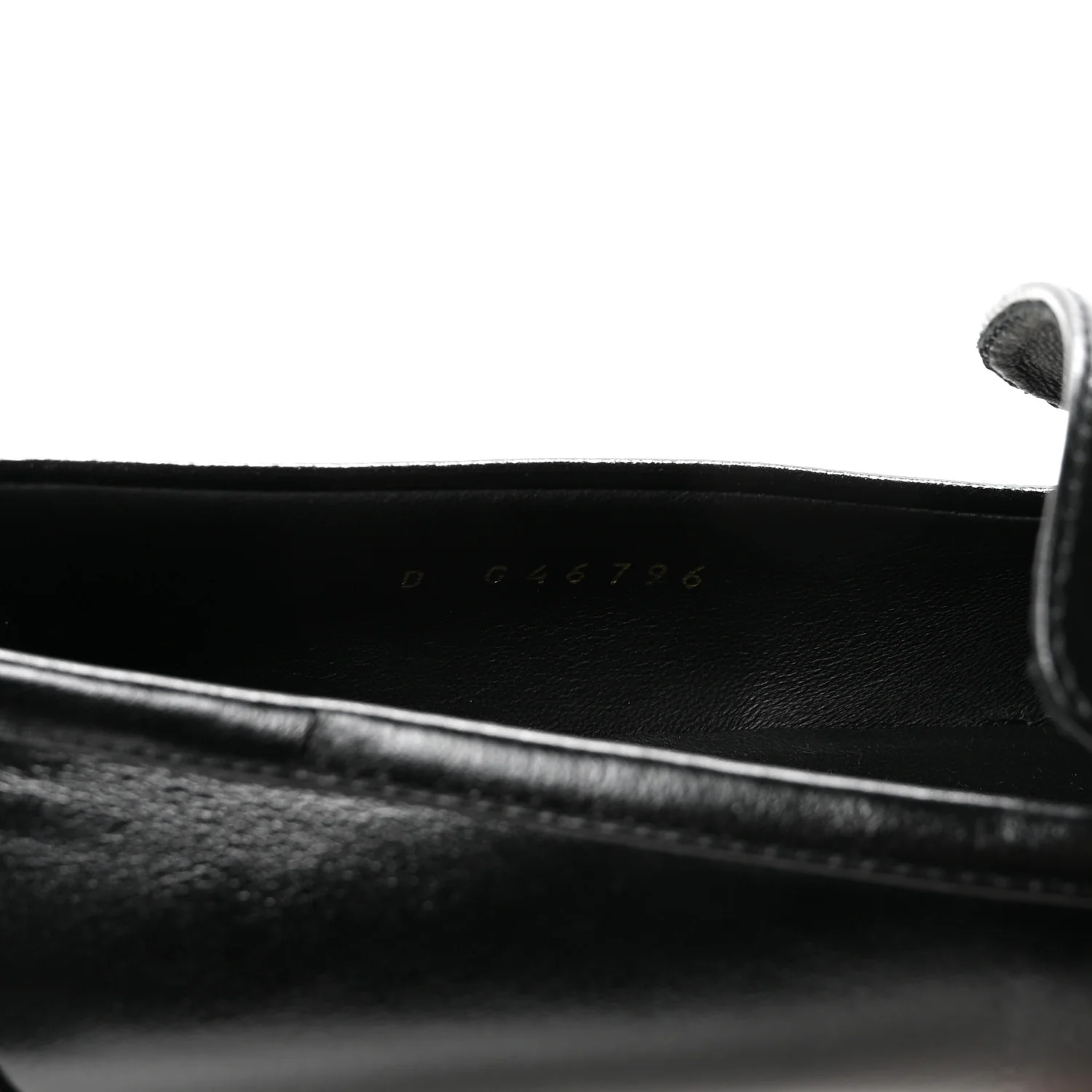 Shiny Calfskin CC Mocassin Loafers 38.5 Black - Top Club