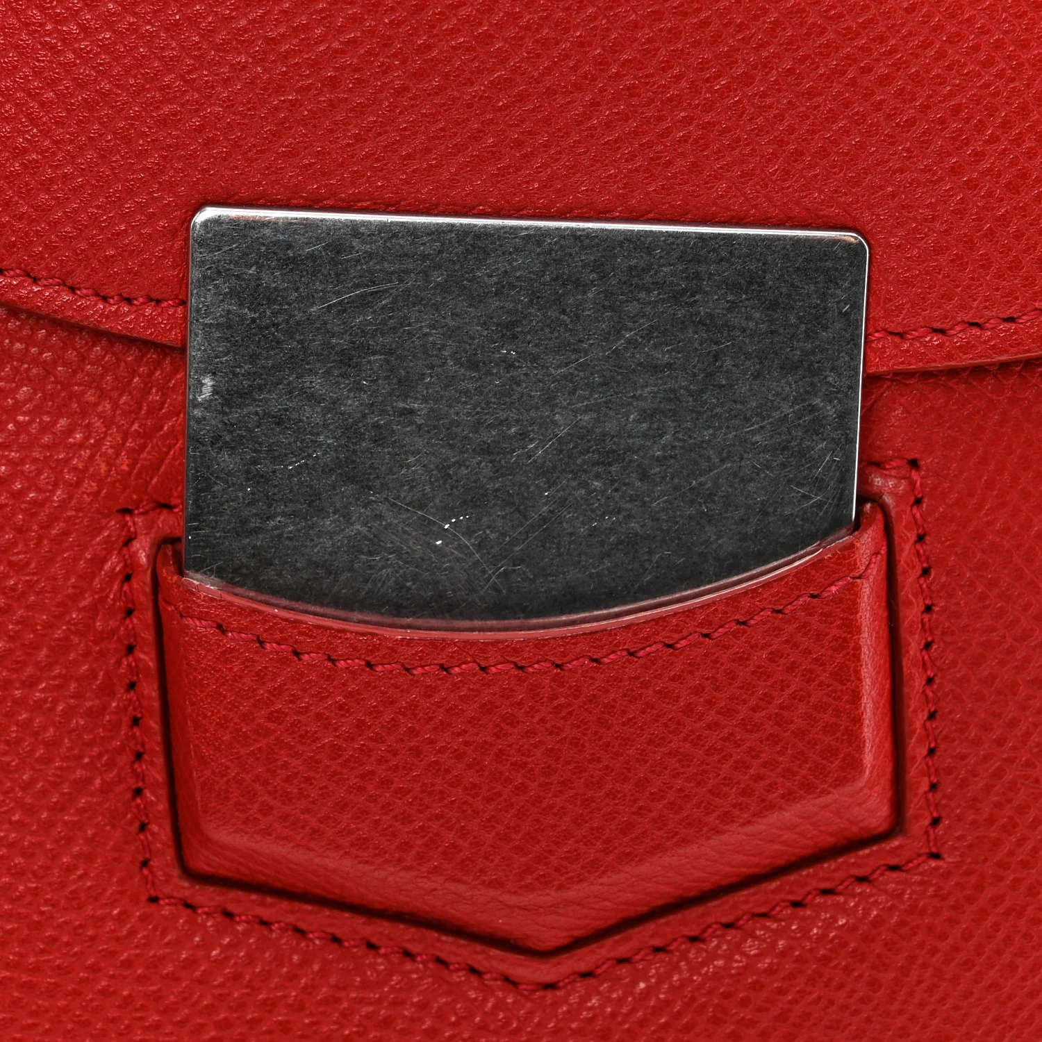 Grained Calfskin Small Trotteur Coquelicot - Top Club