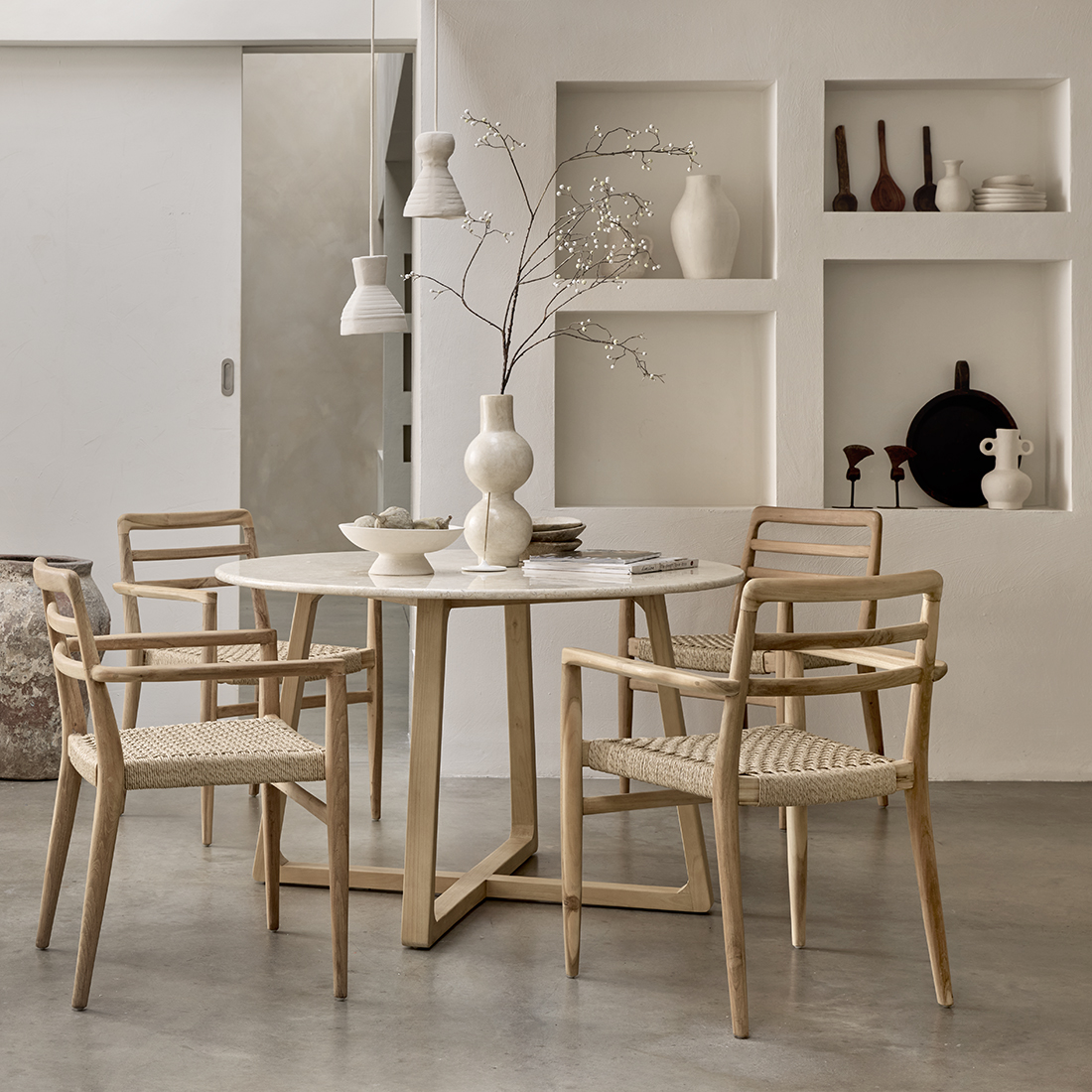 Eettafel Marble rond TASU20