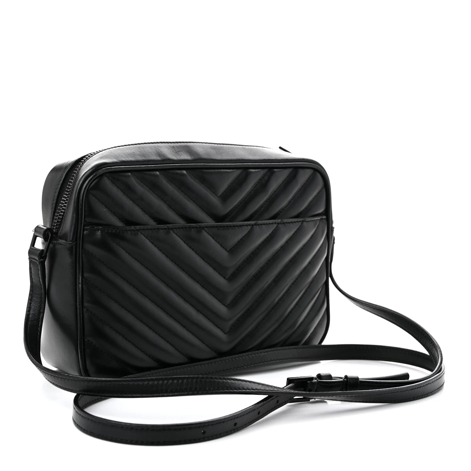 Calfskin Matelasse Monogram Monochrome Lou Camera Bag Black - Top Club