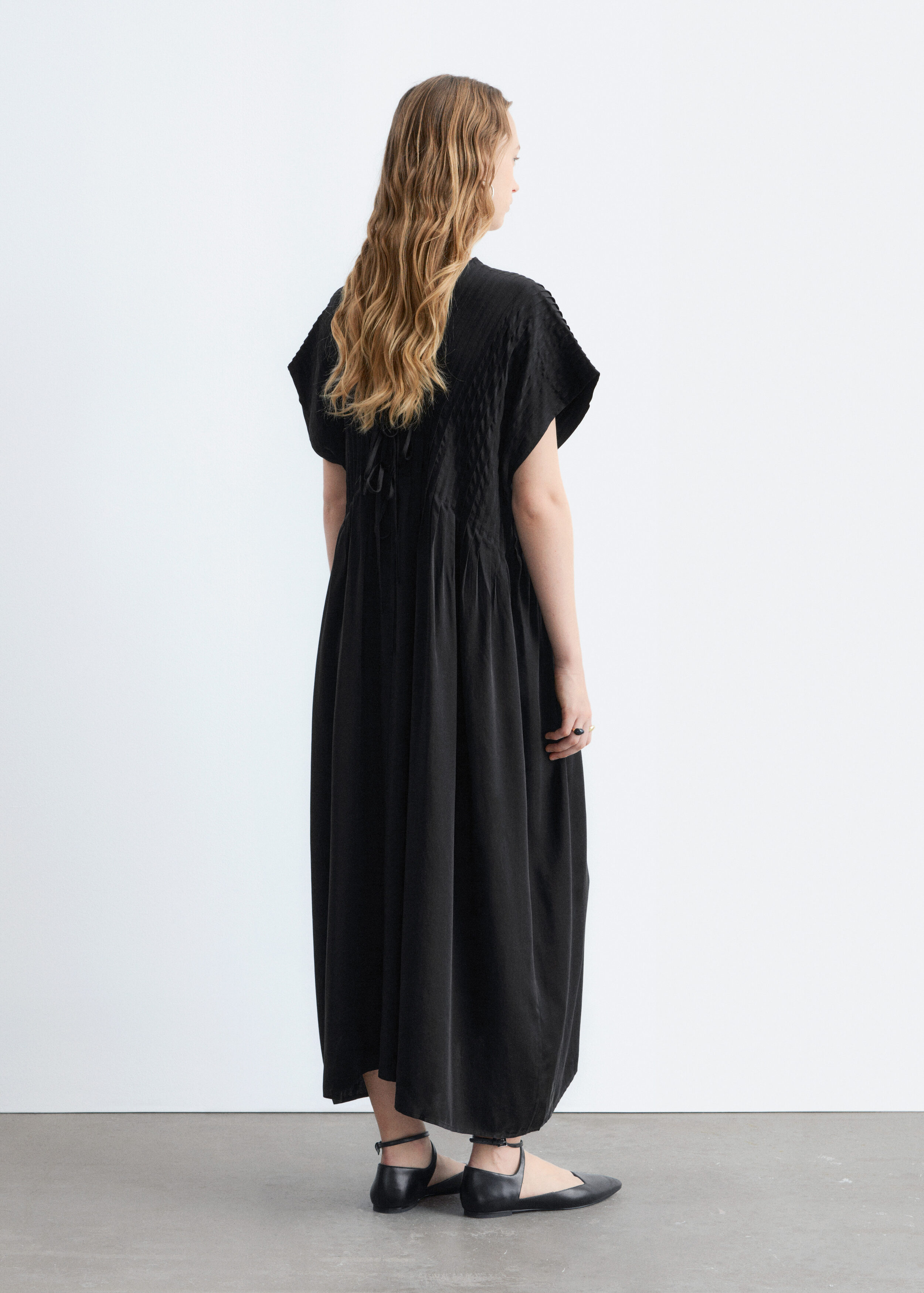 & Other Stories PLEATED DOLMAN MIDI DRESS
