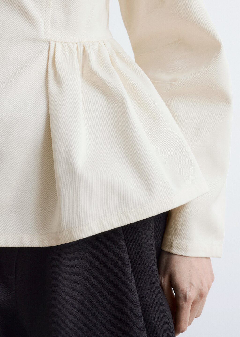 & Other Stories COTTON PEPLUM TOP