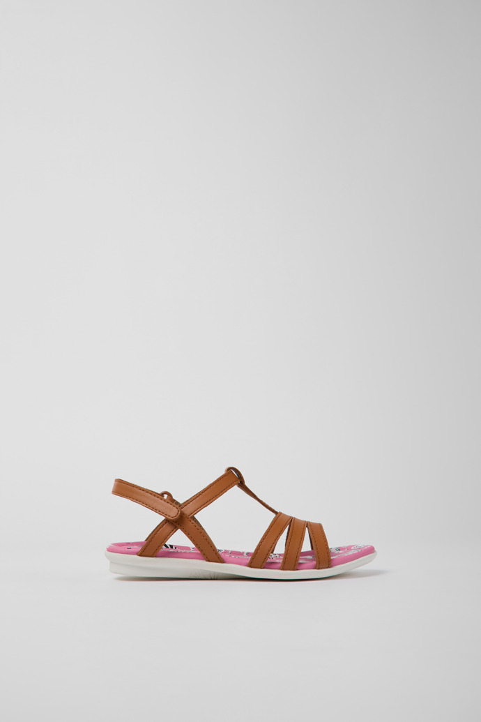 Twins Brown Leather Sandals for Boys