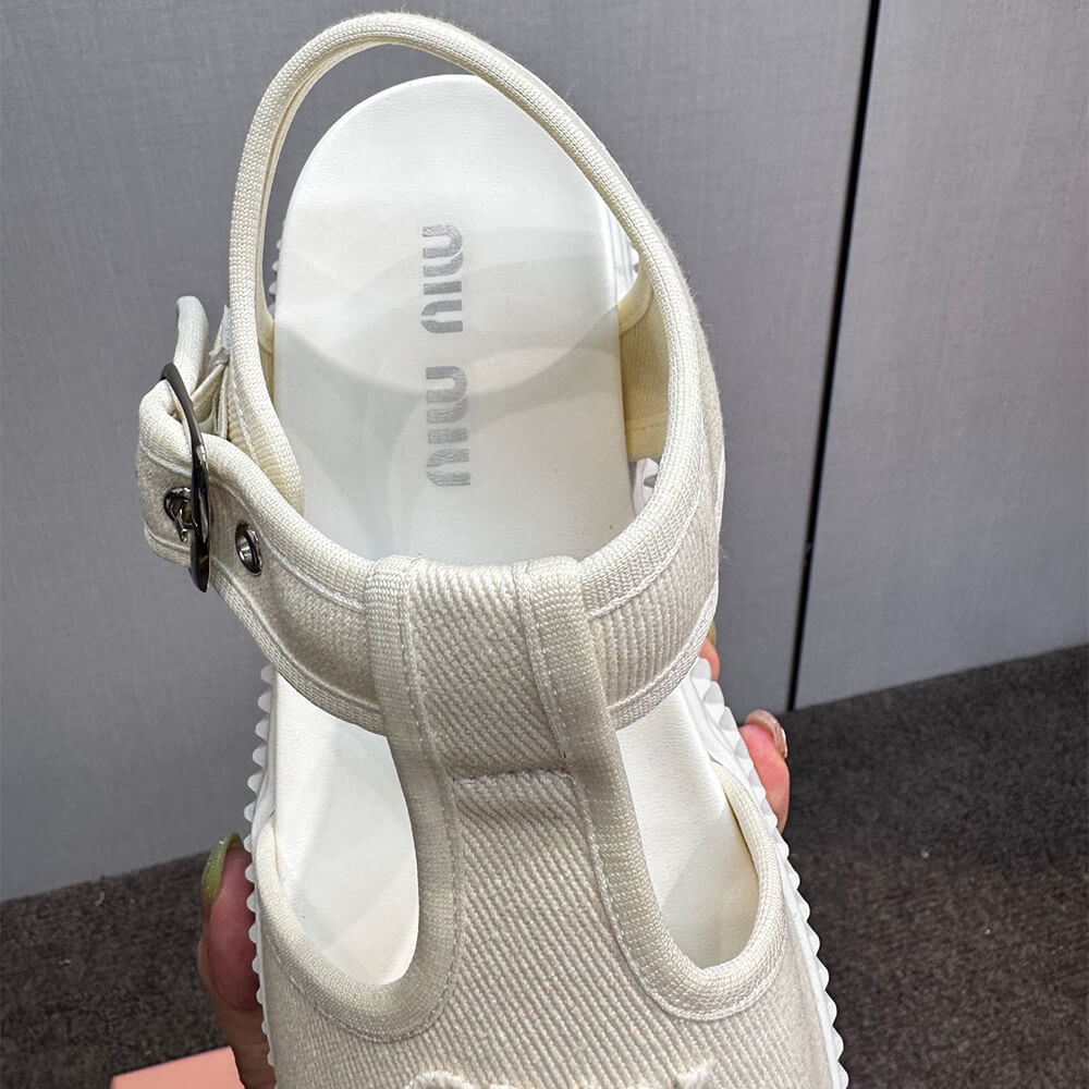 MiuMiu Denim flatform sandals - Top Club